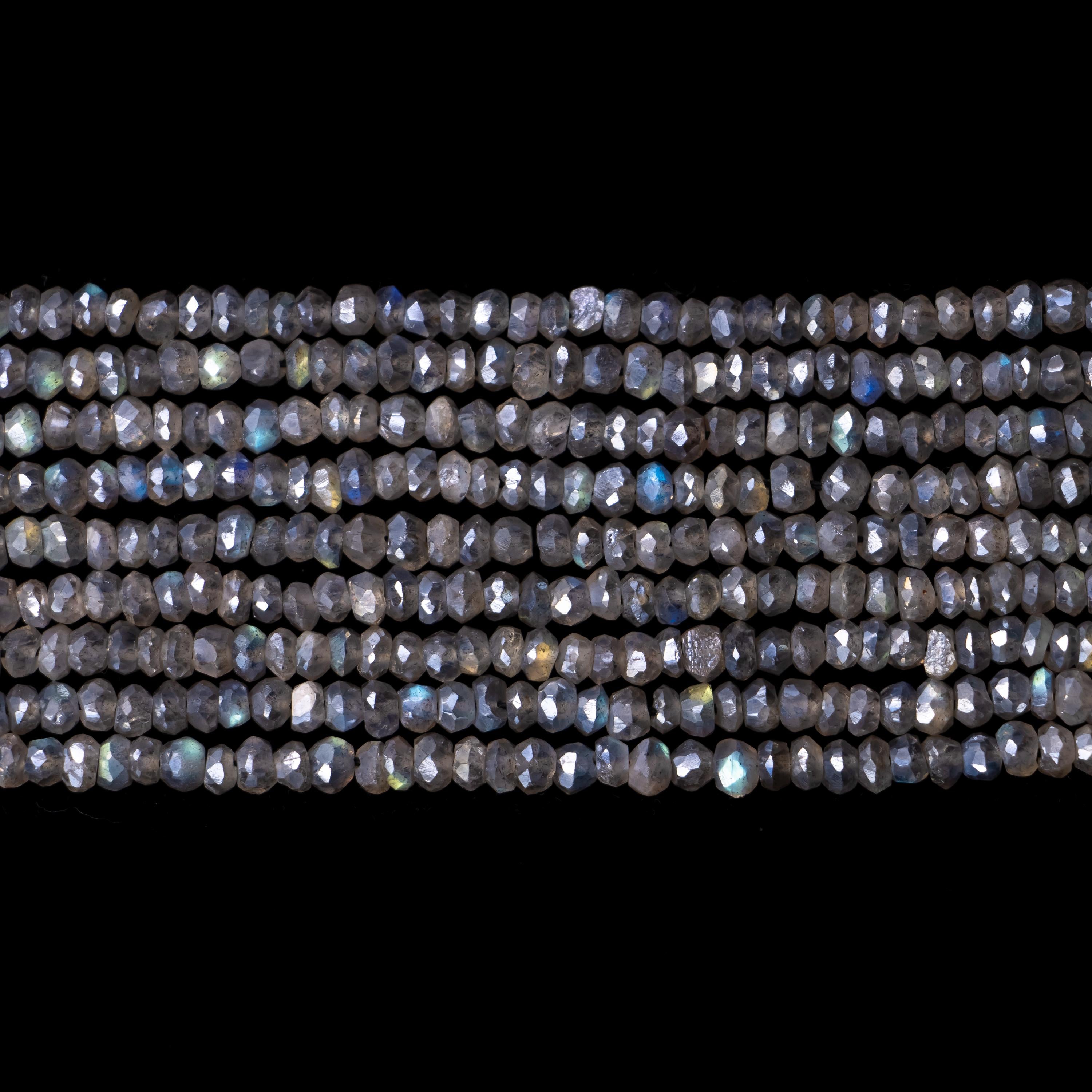 Labradorite Mystic Coated Faceted Rondelle Beads, 4 mm To 5 mm, Labradorite Mystic Coated Beads, Labradorite Jewelry Gemstone Beads, SKU 183