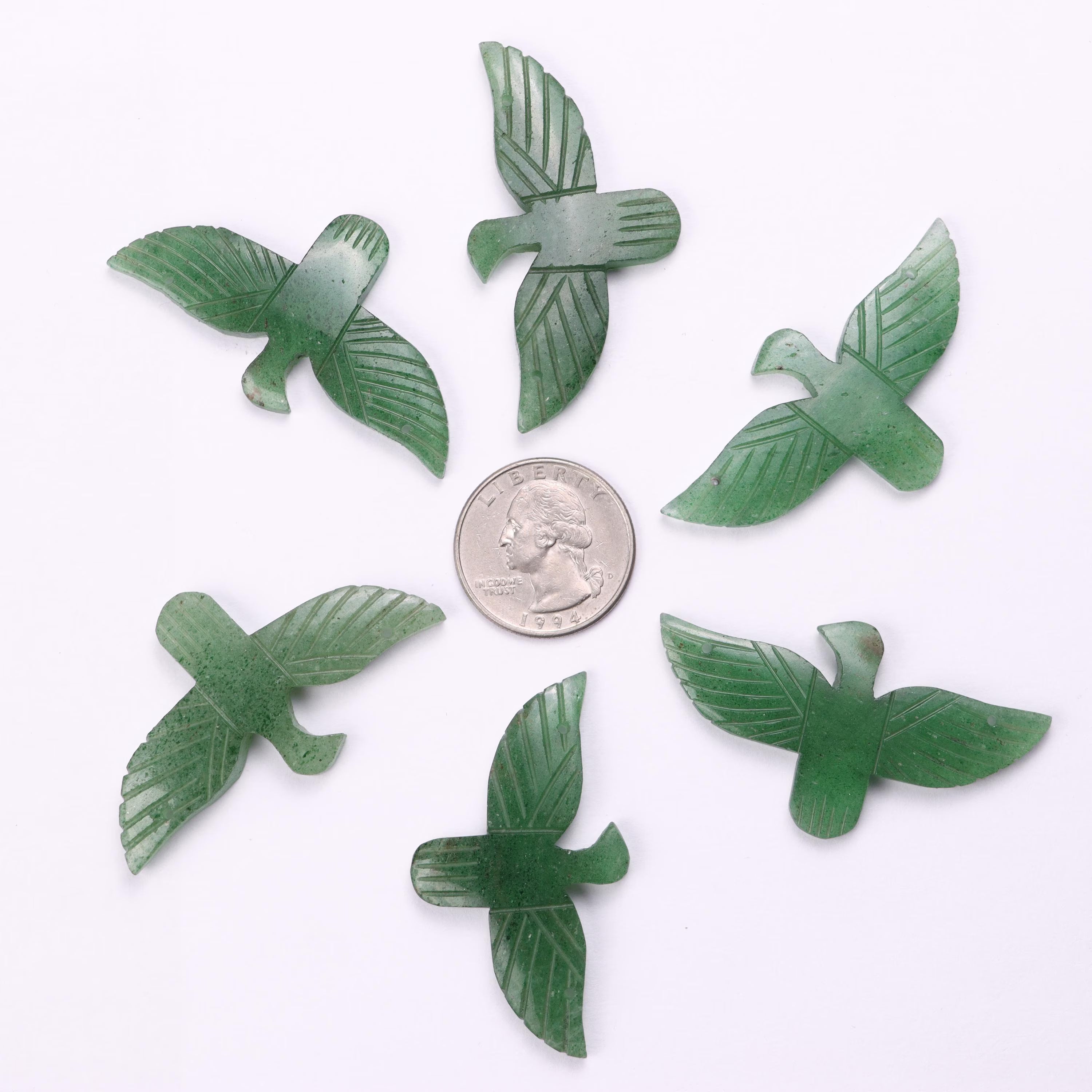 Green Strawberry Quartz Eagle Pendant, Eagle Shape Green Strawberry Gemstone, Handmade Eagle Pendant, Natural Gemstone Pendant, SKU 1318