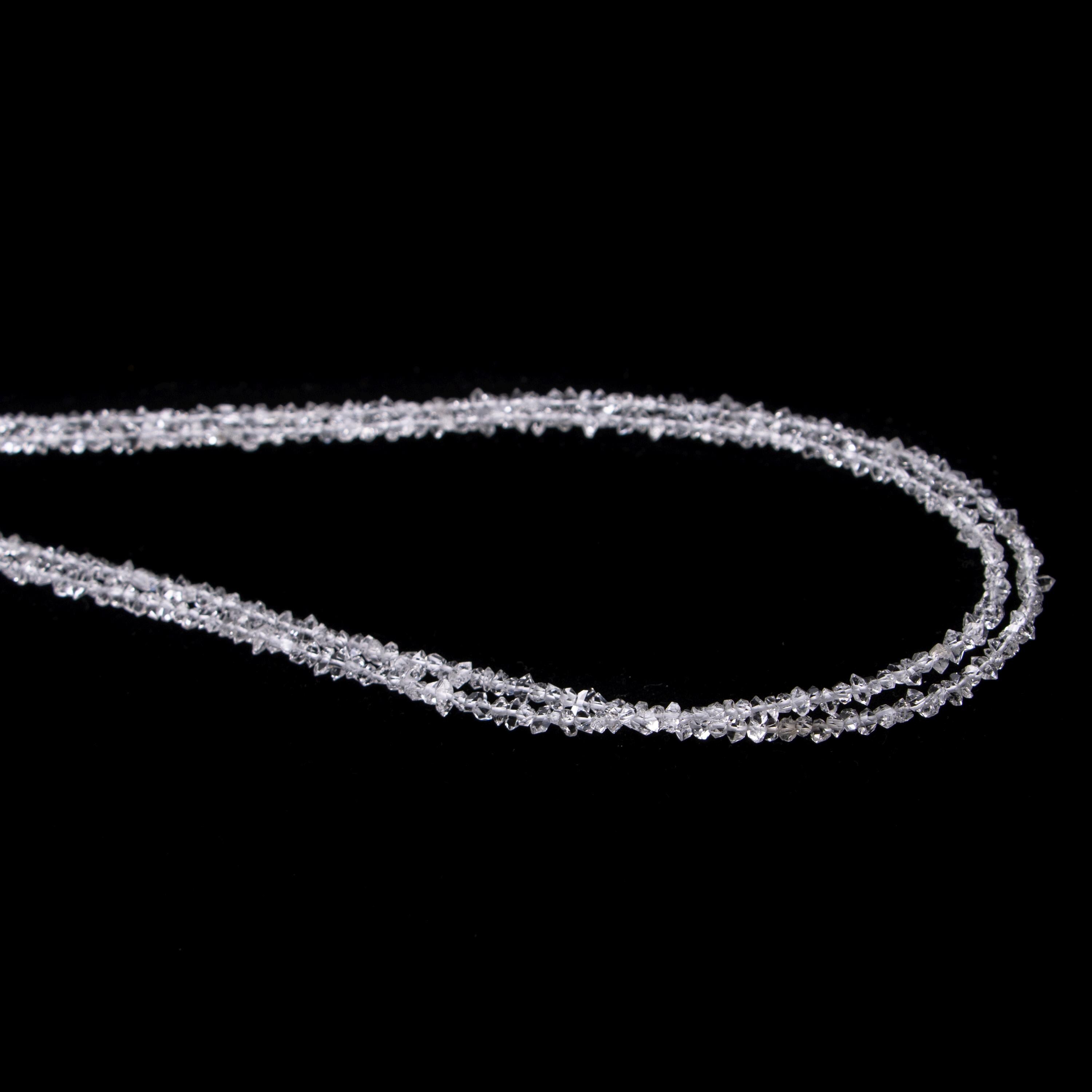 Natural Herkimer Diamond Quartz Faceted Chips Beads, Quartz Uncut & Nuggets Beads, (SKU126)