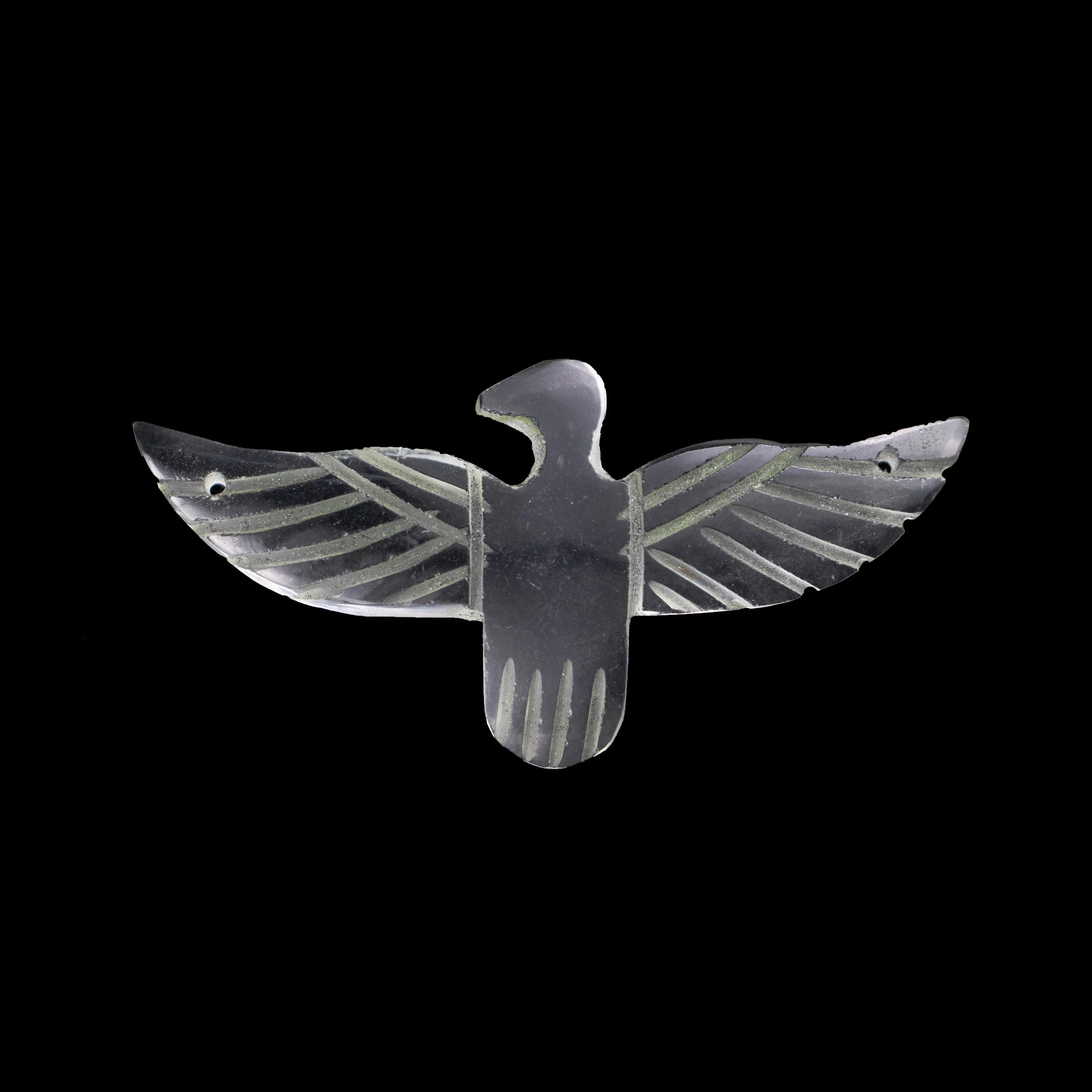 White Natural Crystal Eagle Pendant Gemstone Carving Handmade Pendant (SKU408)