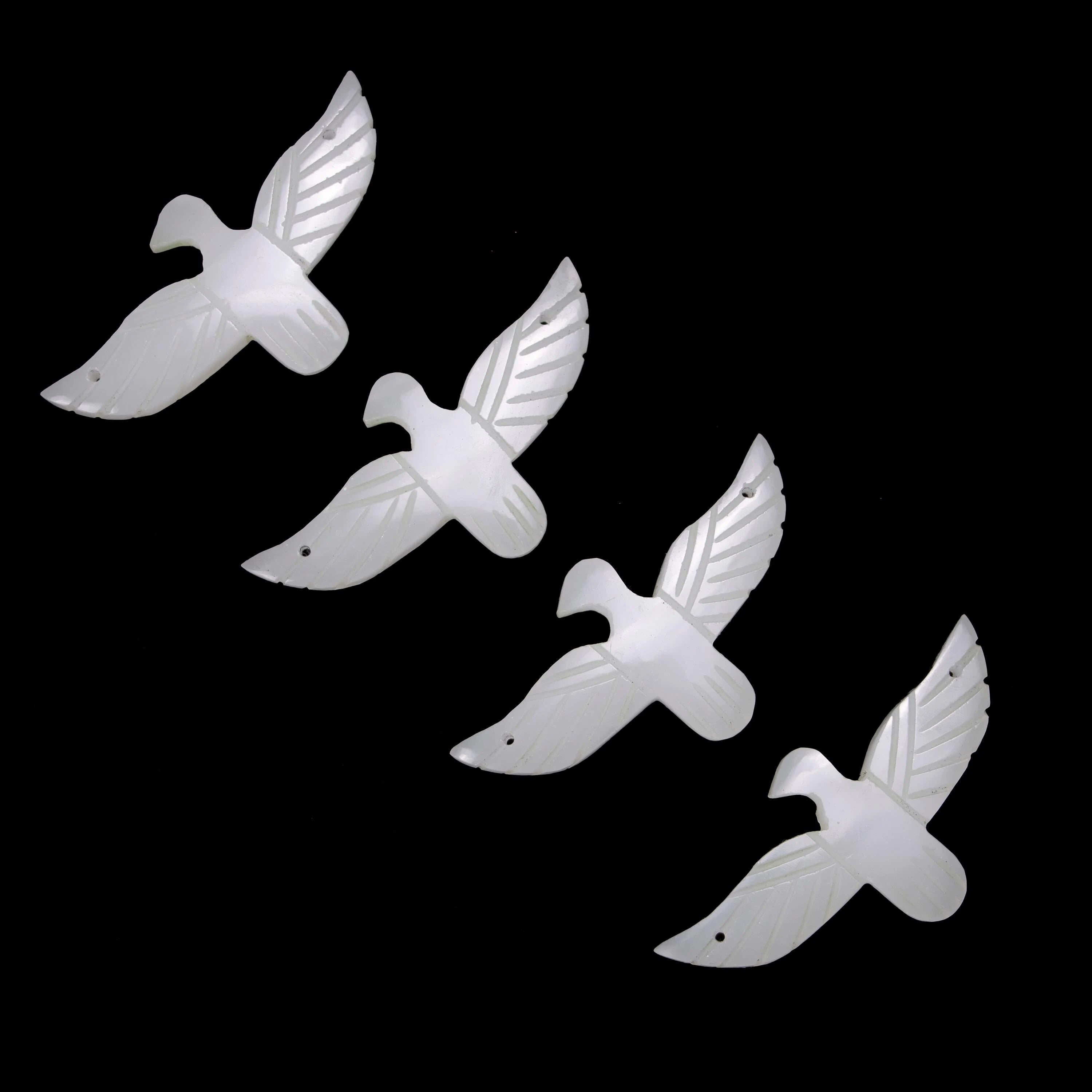 Natural White Agate Eagle Gemstone, Handmade Carving Agate Gemstone, (SKU406)