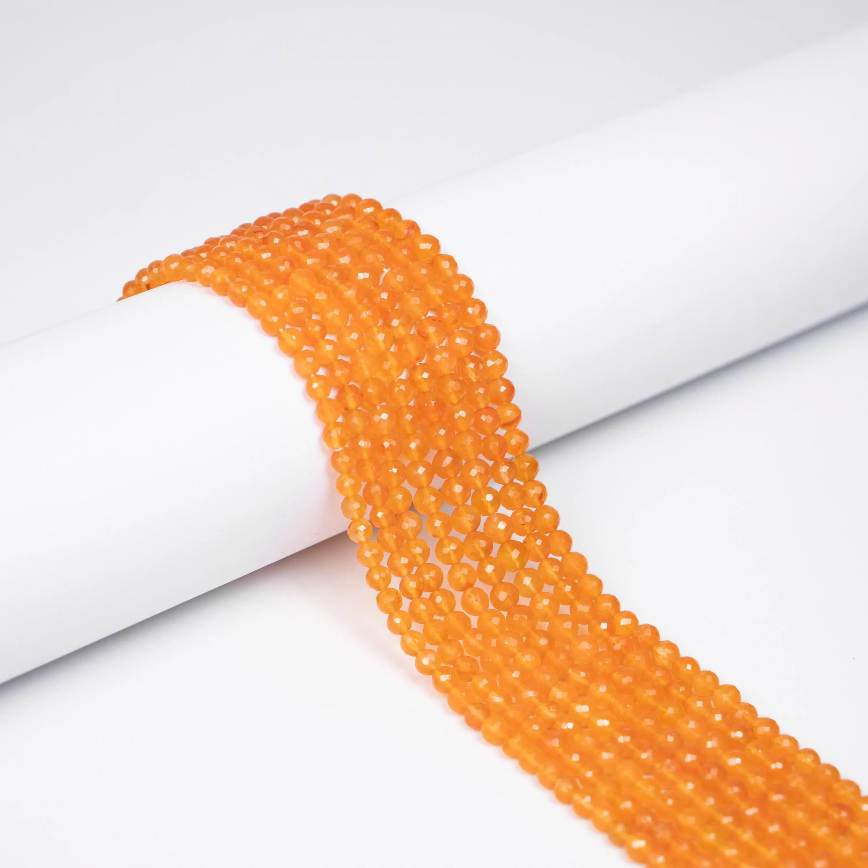 Natural Carnelian Faceted Round Balls Beads, Orange Carnelian Balls, Carnelian Jewelry Making Gemstone Beads, 15 Inch, SKU339