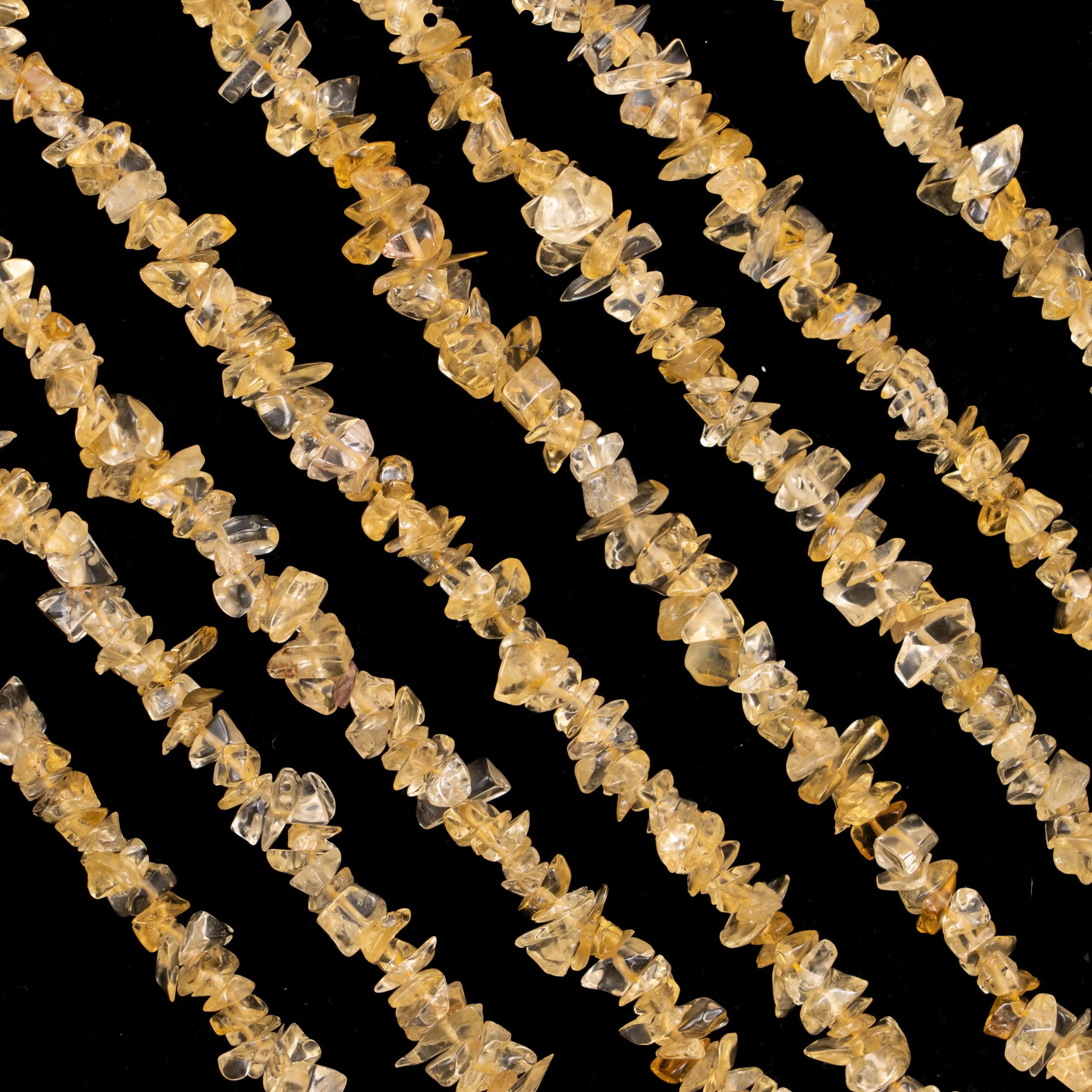 Natural Citrine Smooth Uncut Chips Beads, 4 To 7 mm, 36 Inch Strand, Unique Citrine Gemstone Beads, (SKU086)