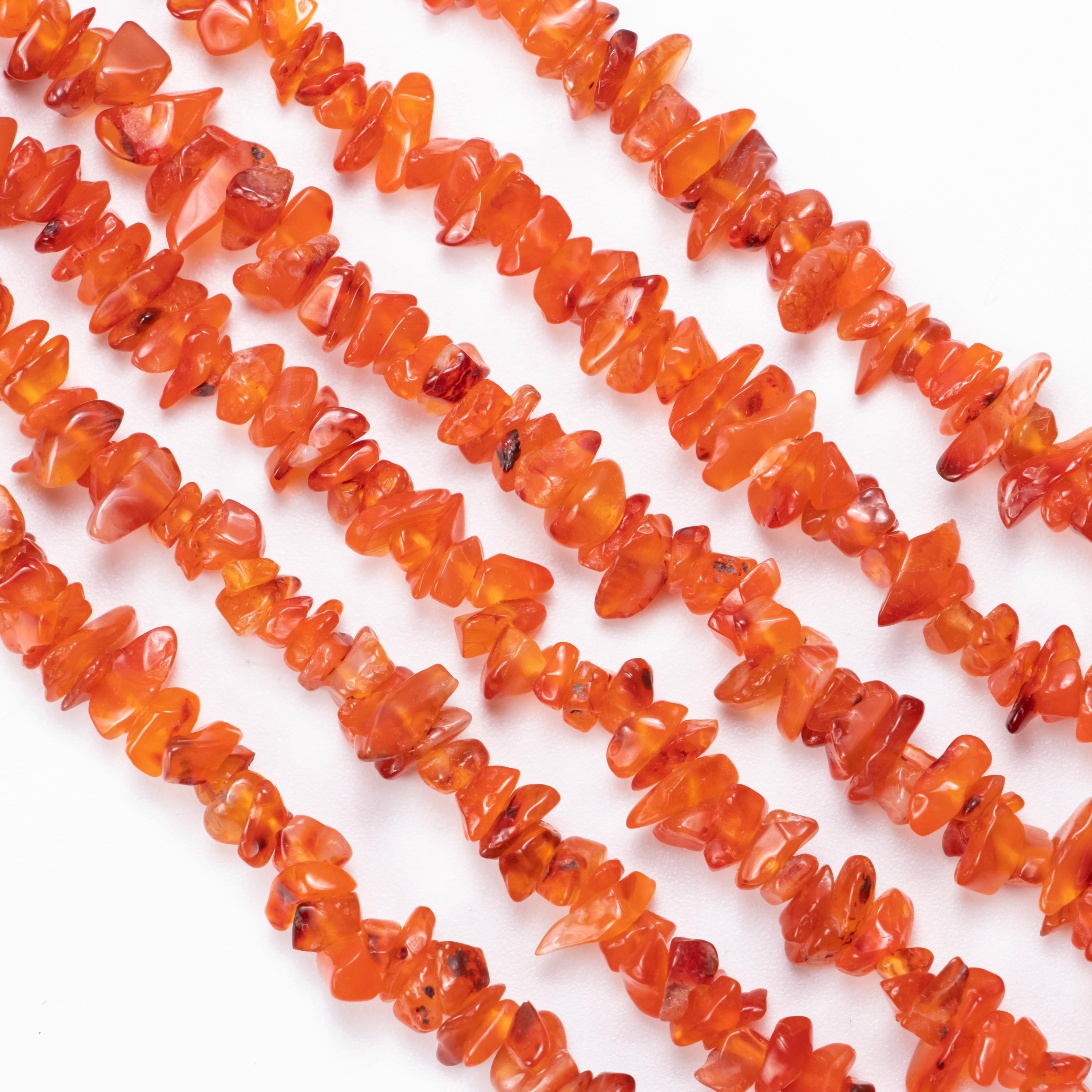 Carnelian Smooth Chips Beads, 5 To 7 mm, Carnelian Chips, Carnelian Uncut Beads, Gemstone Chips, Gem Quality, 36 Inch Strand, (SKU091)