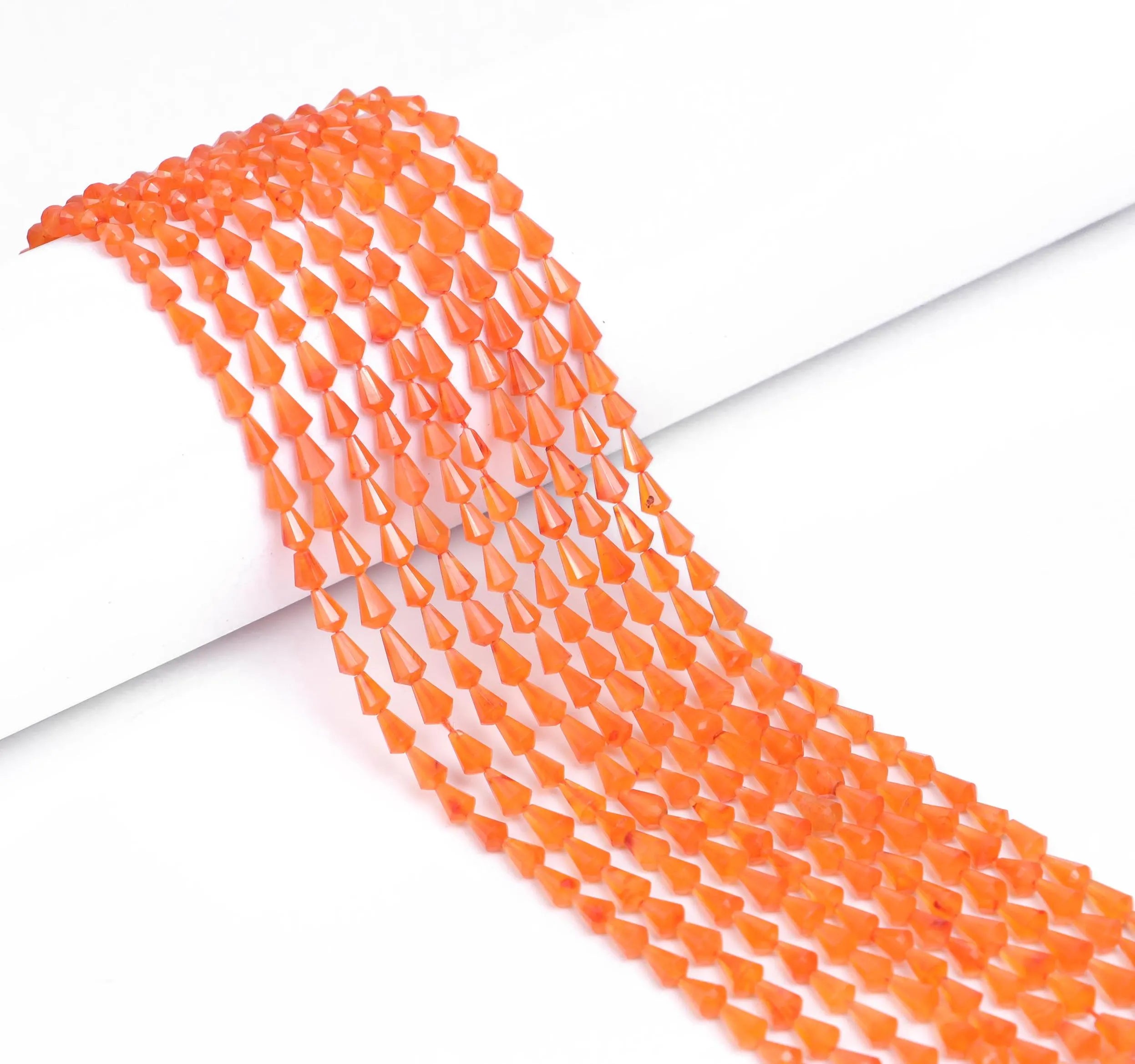 AAA Quality Natural Carnelian Gemstone Beads, Orange Beads, Straight Drill Beads, Carnelian Beads for Jewelry Making (SKU355)