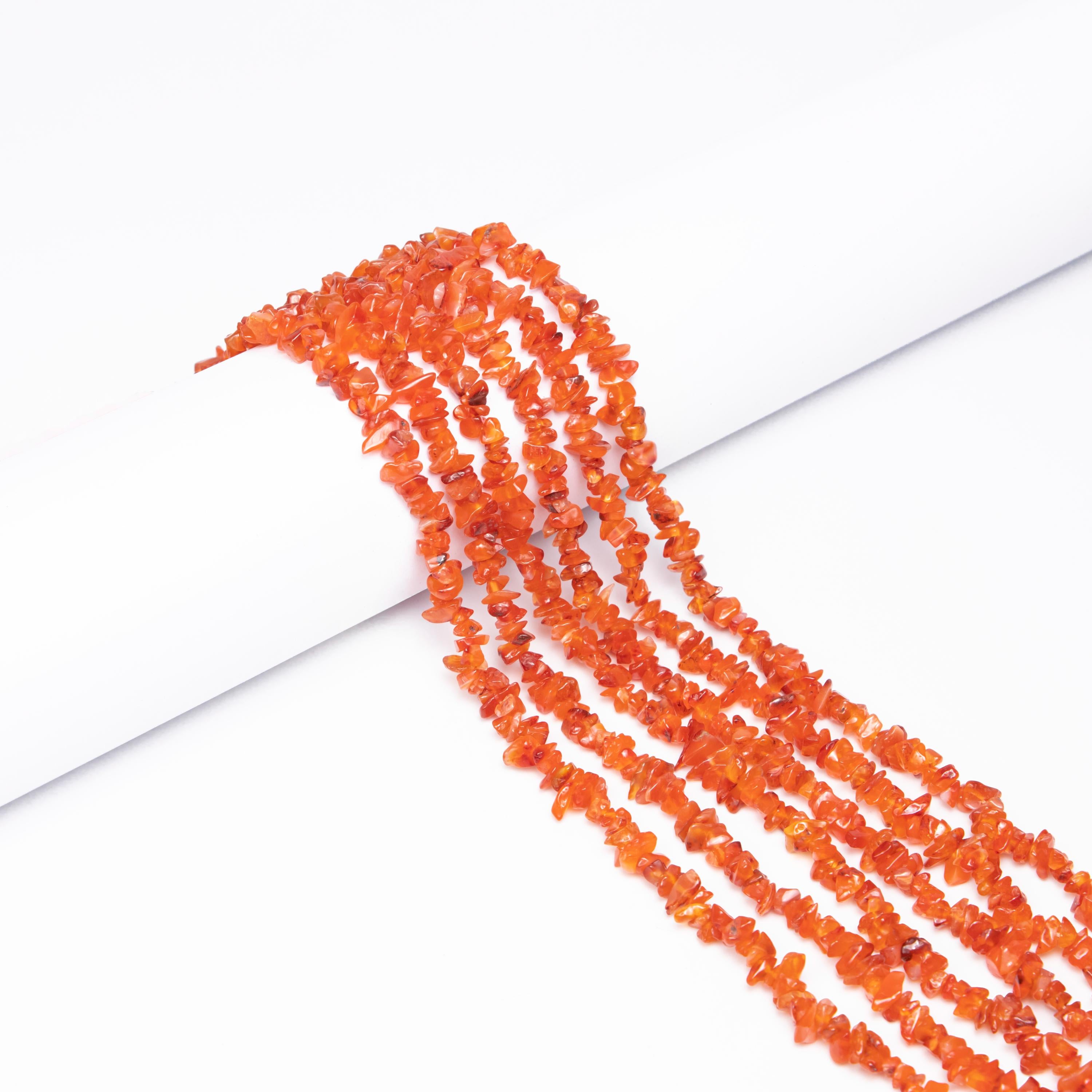 Carnelian Smooth Chips Beads, 5 To 7 mm, Carnelian Chips, Carnelian Uncut Beads, Gemstone Chips, Gem Quality, 36 Inch Strand, (SKU091)