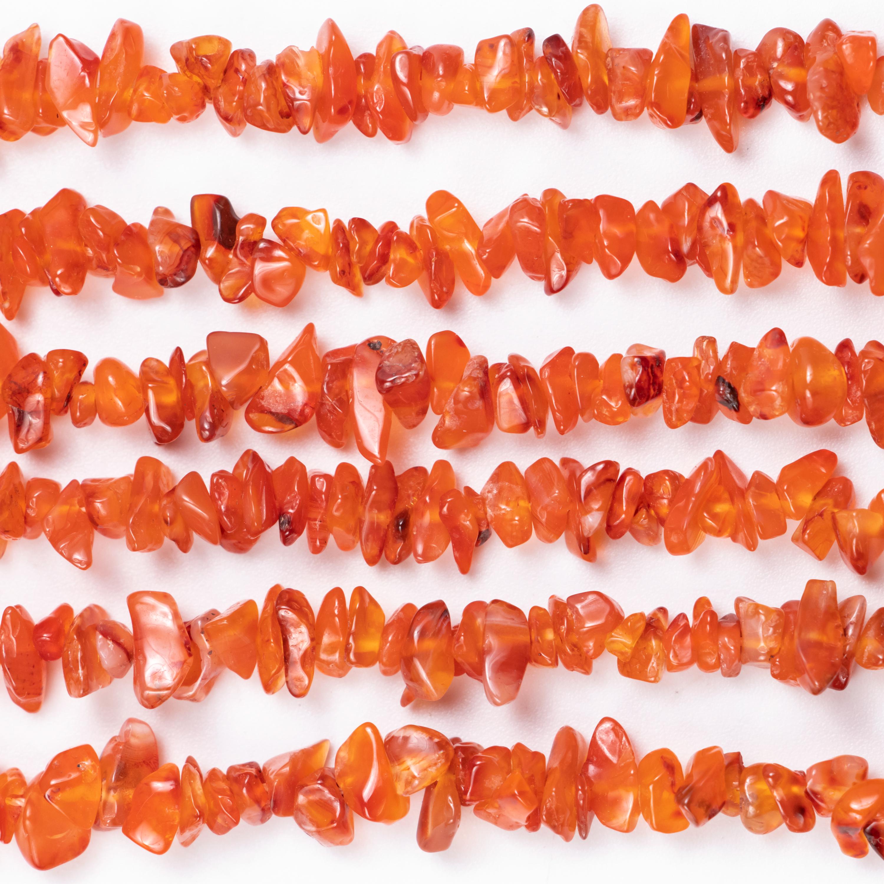 Carnelian Smooth Chips Beads, 5 To 7 mm, Carnelian Chips, Carnelian Uncut Beads, Gemstone Chips, Gem Quality, 36 Inch Strand, (SKU091)