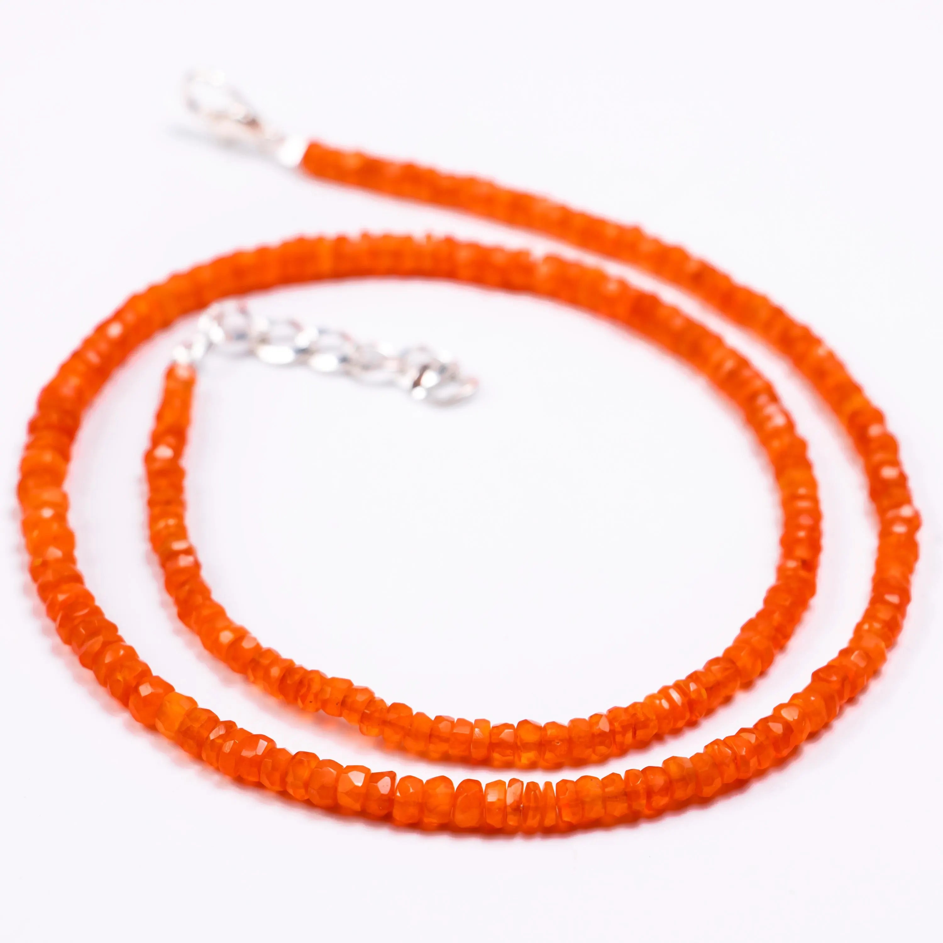 Ethiopian Opal Faceted Rondelle Beaded Necklace, 3 mm To 4.5 mm, Fanta Colour Opal Necklace, Welo Opal Beads Jewelry, 16 Inch Necklace, 214