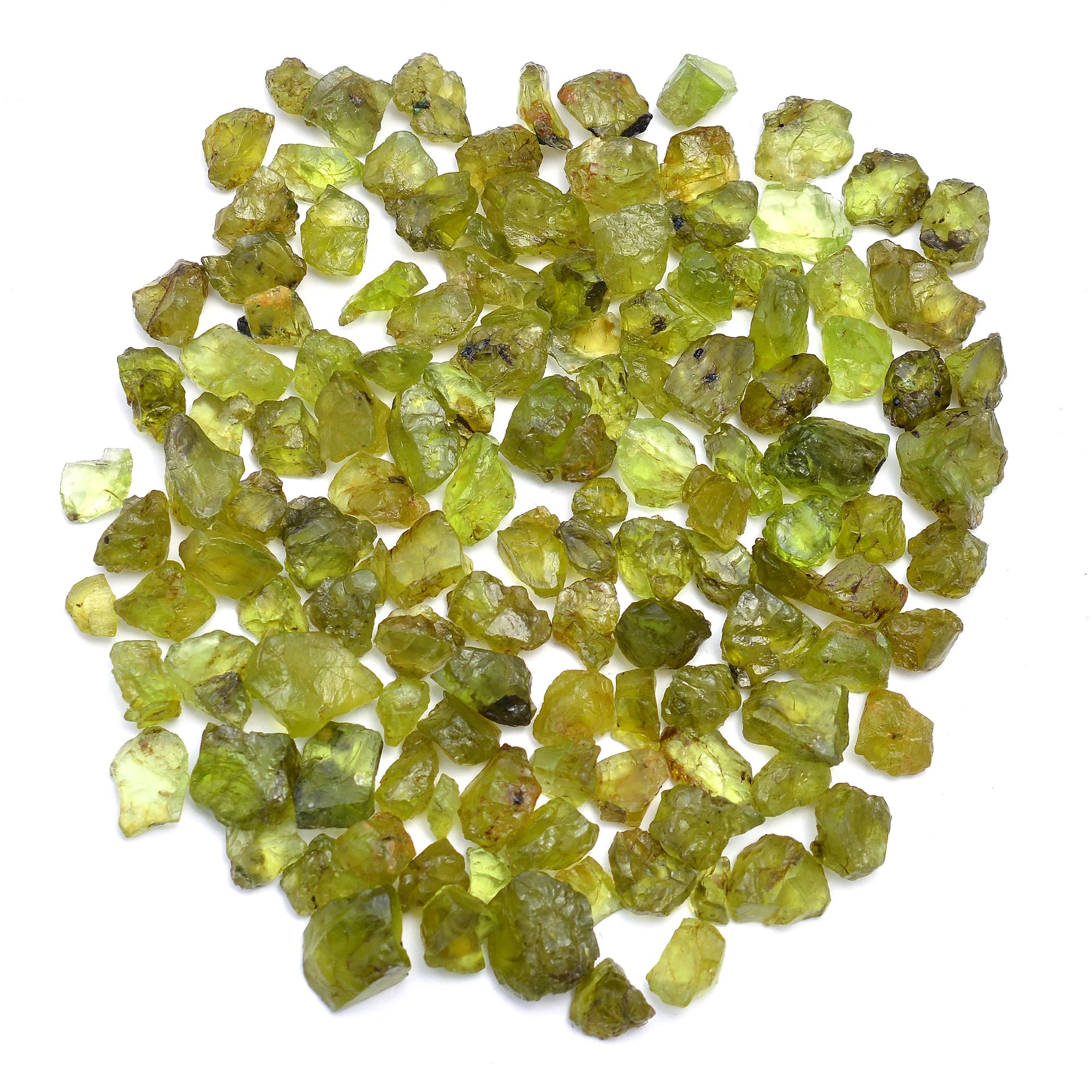 Peridot Rough Loose Gemstone, 5 mm To 8 mm, SKU379