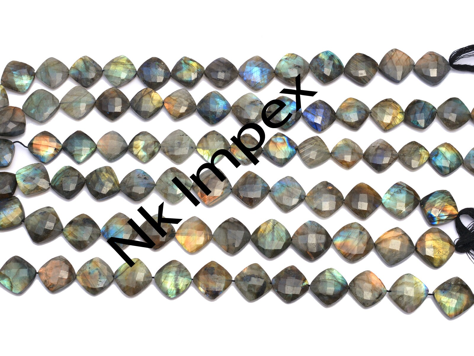 Black Rainbow Labradorite Faceted Rhombus Beads, 13 mm To 15 mm, Purple Labradorite Rhombus Beads, Labradorite Jewelry Gemstone, SKU No. 232