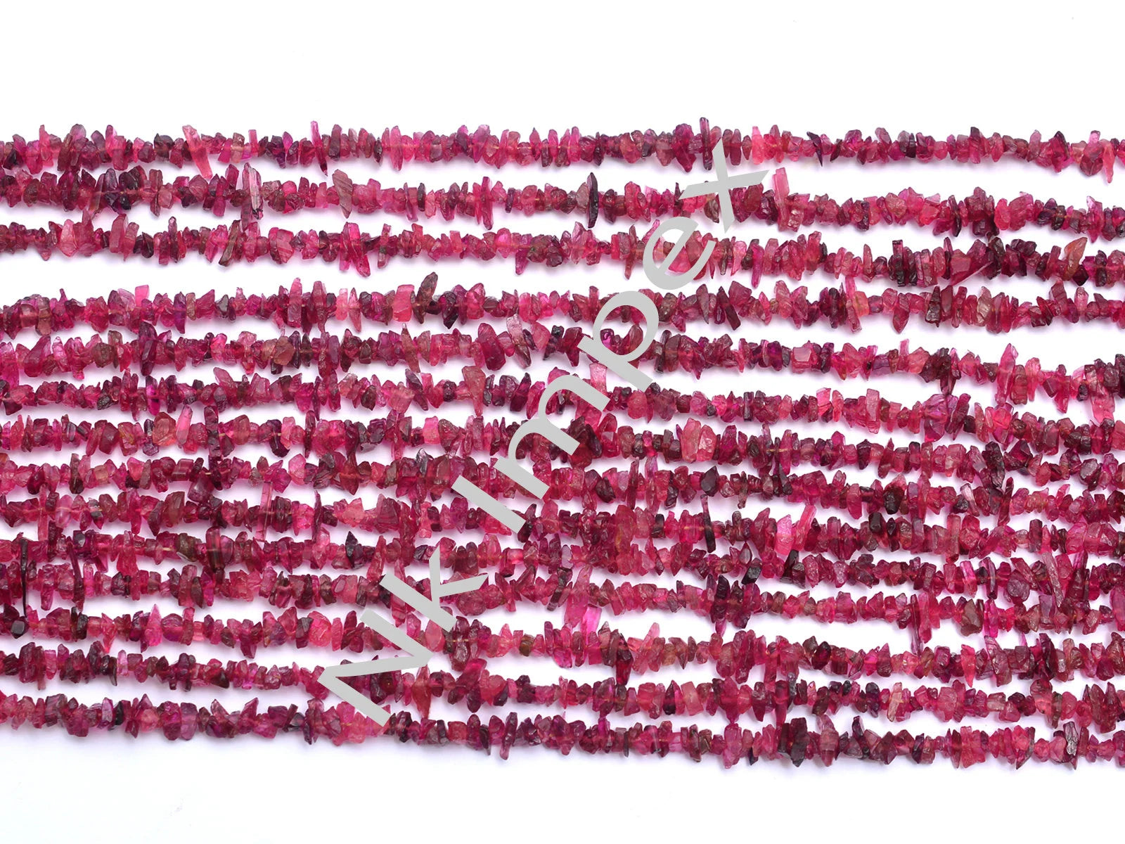 Rubellite Tourmaline Smooth Chips Beads, 3.5 - 5 mm, Tourmaline Nuggets Chips, Uncut Chips, Tourmaline Jewelry Making Beads, 36 Inch, SKU312