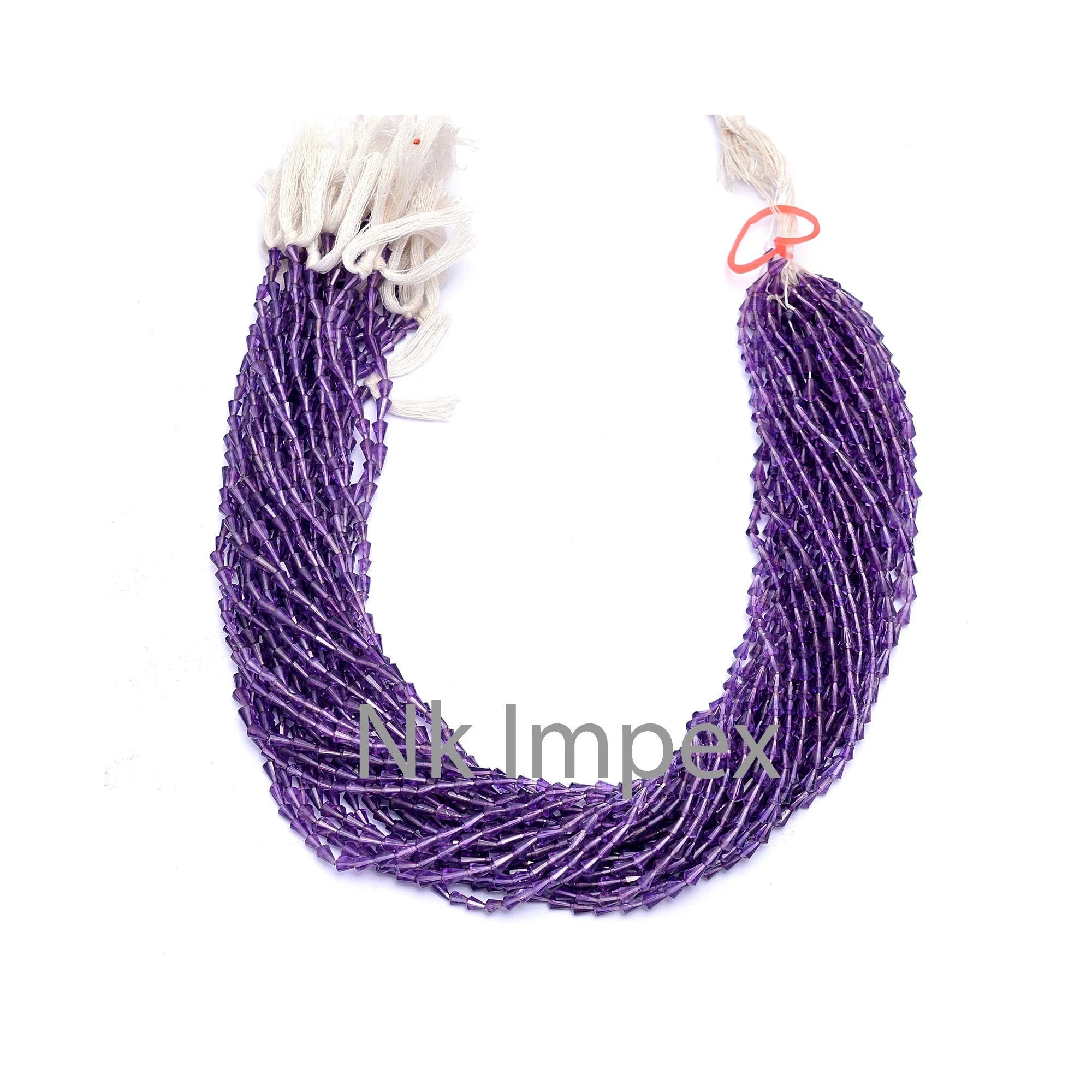 Natural Amethyst Faceted Straight Tear Drops Beads, 15 Inch Strand, (SKU326)