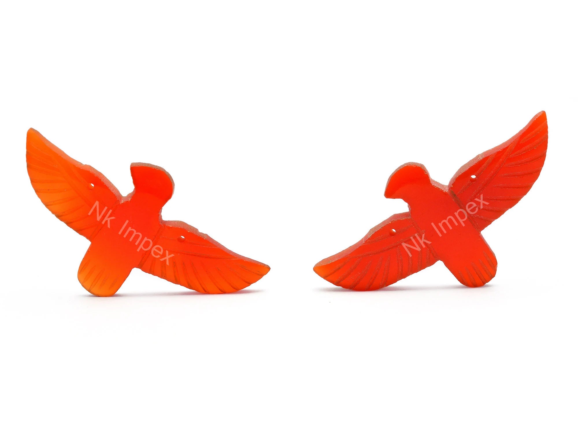 Orange Onyx Eagle Pendant Gemstone Carving, Handmade Pendant, Eagle Orange Onyx Pendant , SKU NO. 1036