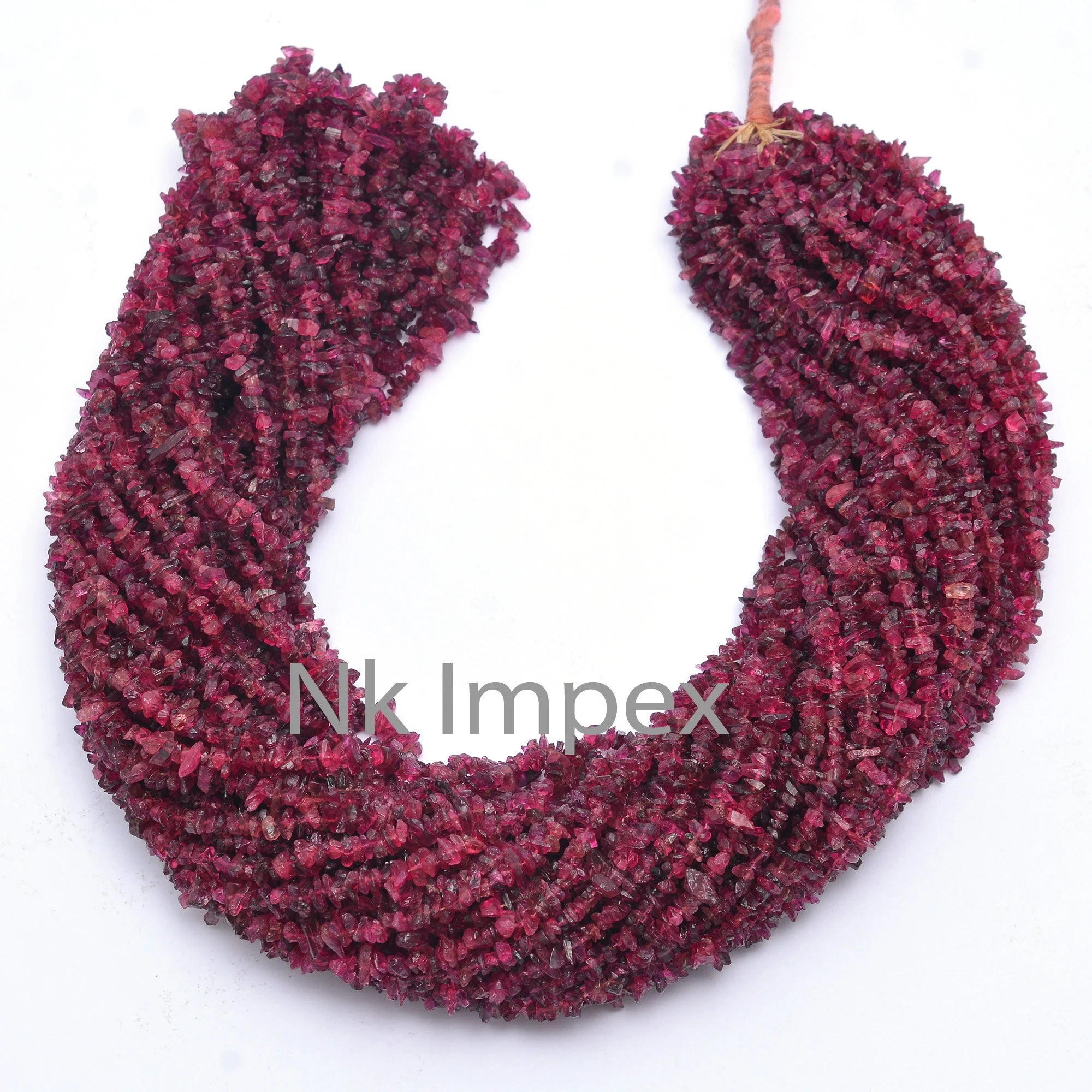 Rubellite Tourmaline Smooth Chips Beads, 3.5 - 5 mm, Tourmaline Nuggets Chips, Uncut Chips, Tourmaline Jewelry Making Beads, 36 Inch, SKU312