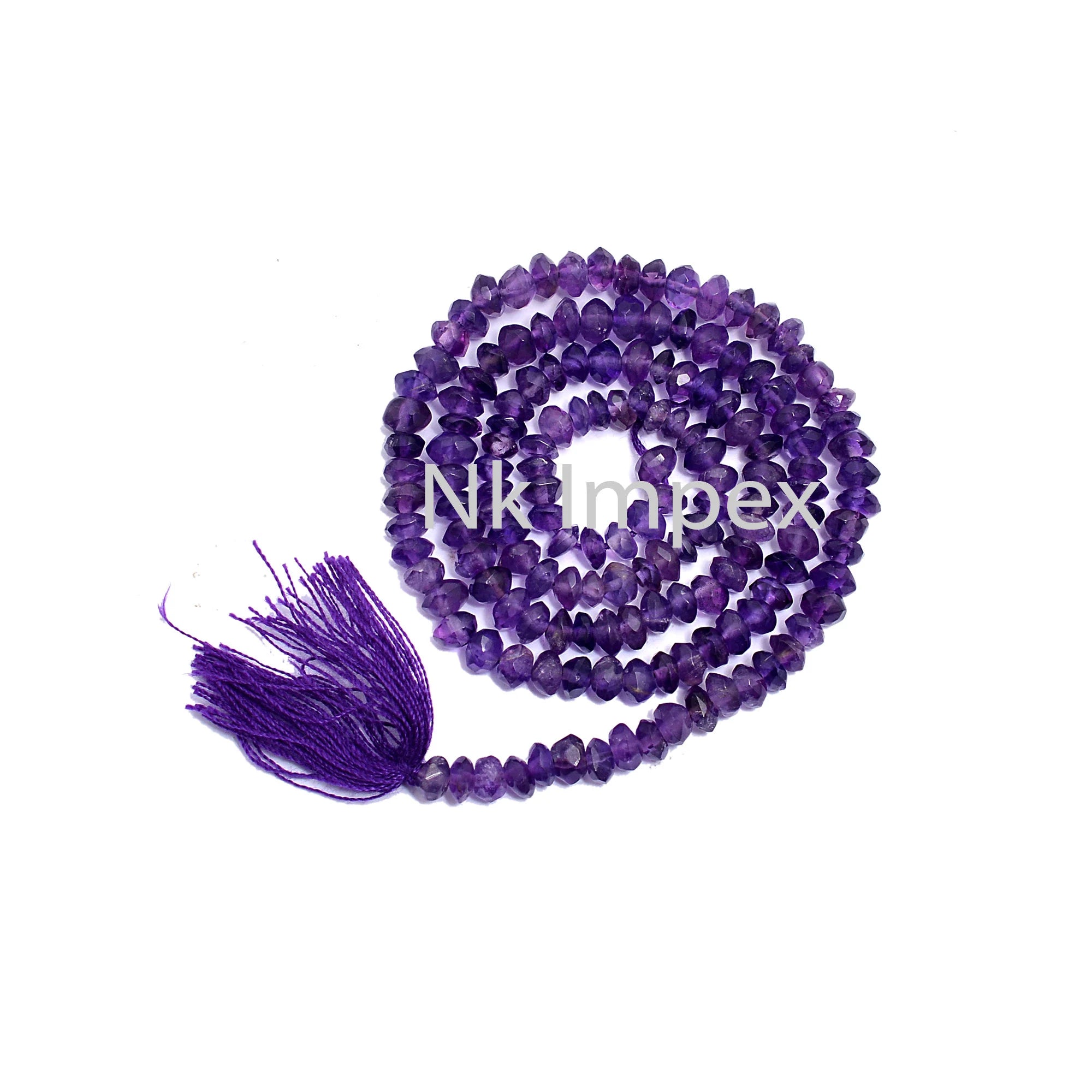 Amethyst Faceted Rondelle Beads, 4- 5 mm/ 4 - 7 mm, 14 Inch, (SKU323)