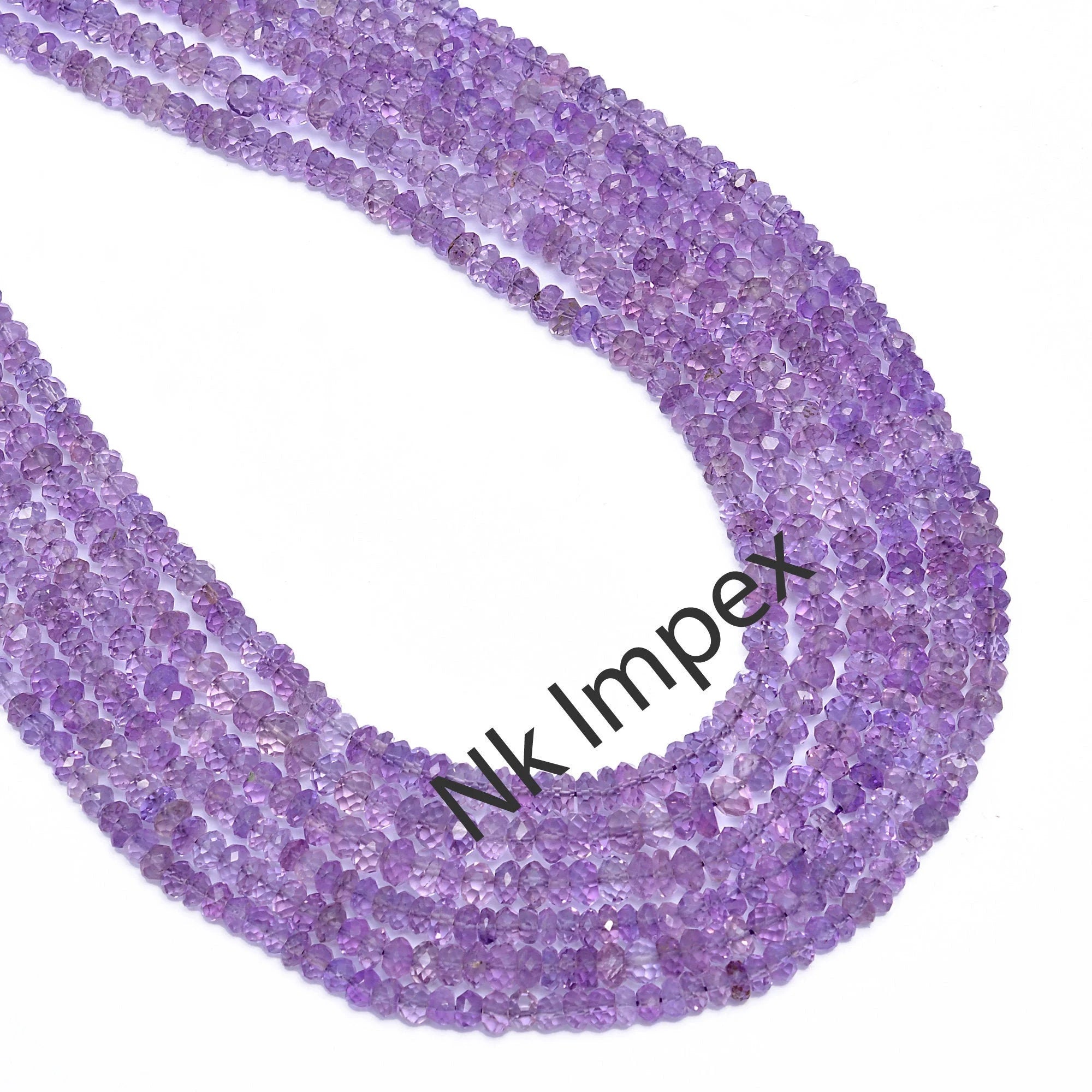 Amethyst Faceted Rondelle Beads, 4 mm To 5 mm, Amethyst Faceted Beads, Amethyst Handmade Gift For Women, 14 Inch, SKU 328
