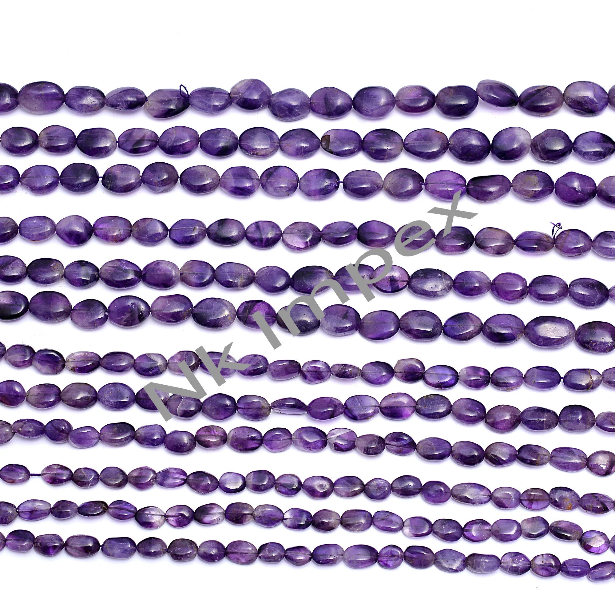 Amethyst Smooth Oval Beads, Amethyst Oval, Purple Amethyst Oval, Smooth Amethyst Beads, Amethyst Jewelry Making Beads, 14 Inch, SKU 336