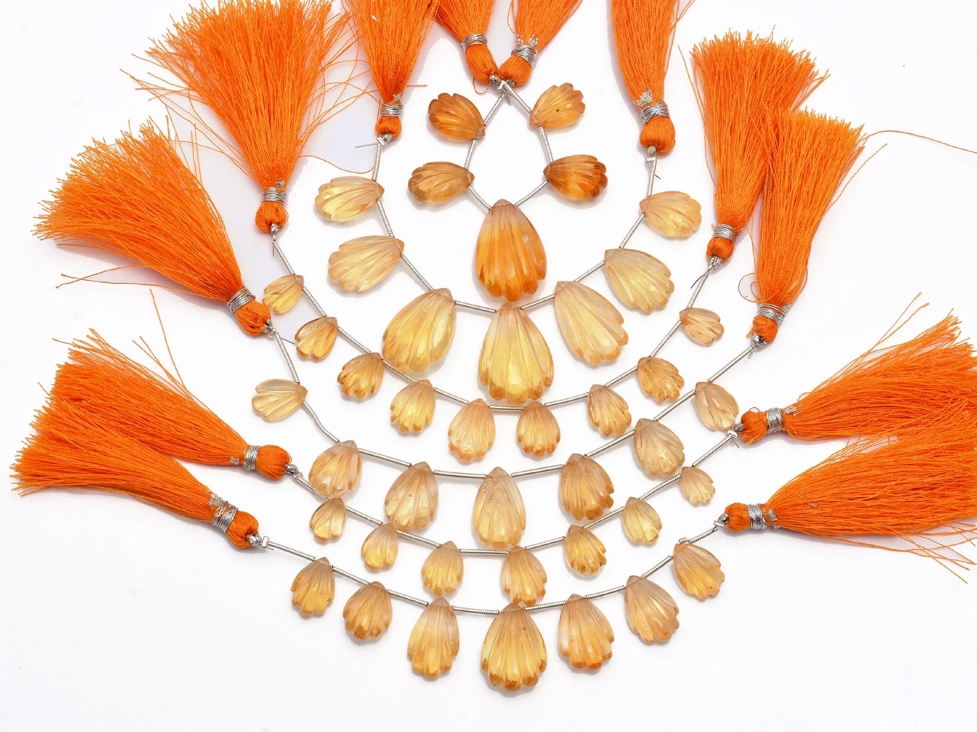 Natural Citrine Smooth Carving Pear Beads, AA Quality Yellow Citrine Supplier, Unique Jewelry Making Beads, (SKU1058)