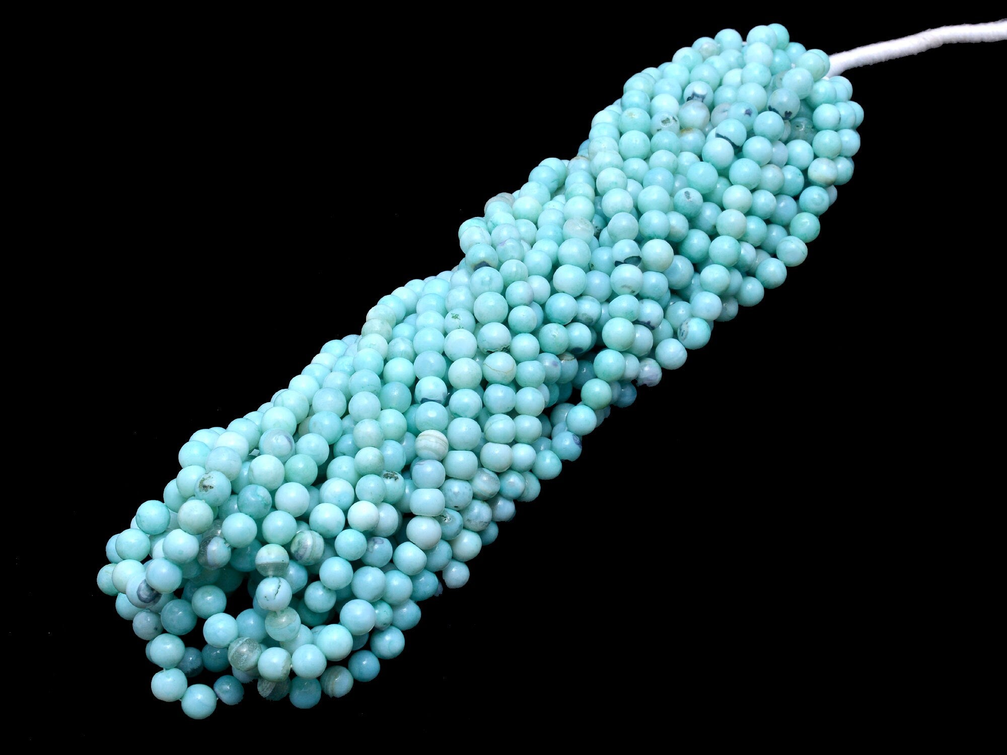 Peruvian Opal Smooth Round Balls Beads, 5.5 mm To 6.5 mm, Peru Opal Round, Peru Opal Jewelry Making Gemstone Beads, 16 Inch, SKU1065