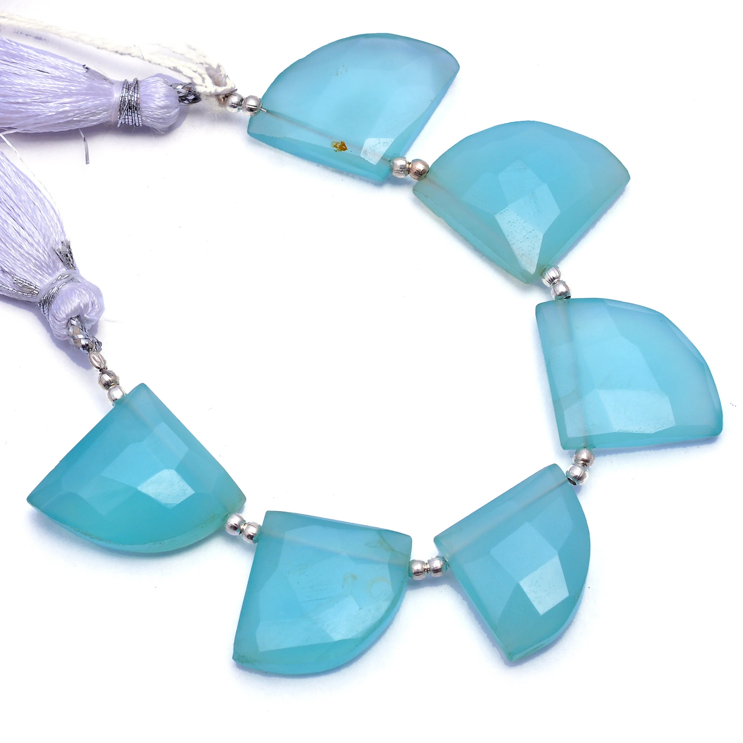 Blue Chalcedony Faceted Fancy Cut Beads, 4.8x4.8 mm to 8.5x9 mm, Blue Chalcedony Fancy Beads, Chalcedony Jewelry Gemstone, SKU1082