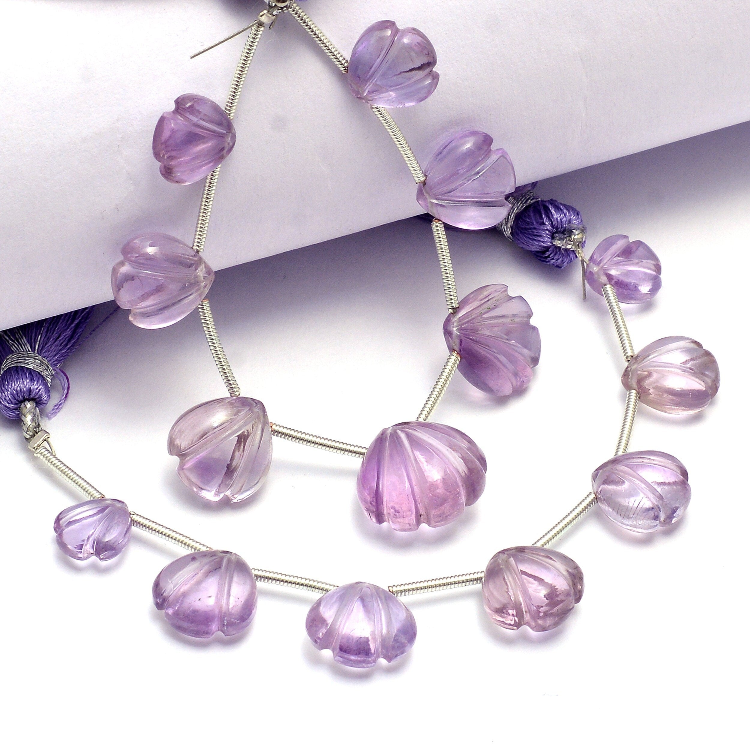 Pink Amethyst Smooth Carving Heart Shape Beads, Amethyst Heart Caring, Amethyst Handmade Jewelry Making Carving Gemstone Beads, SKU1059