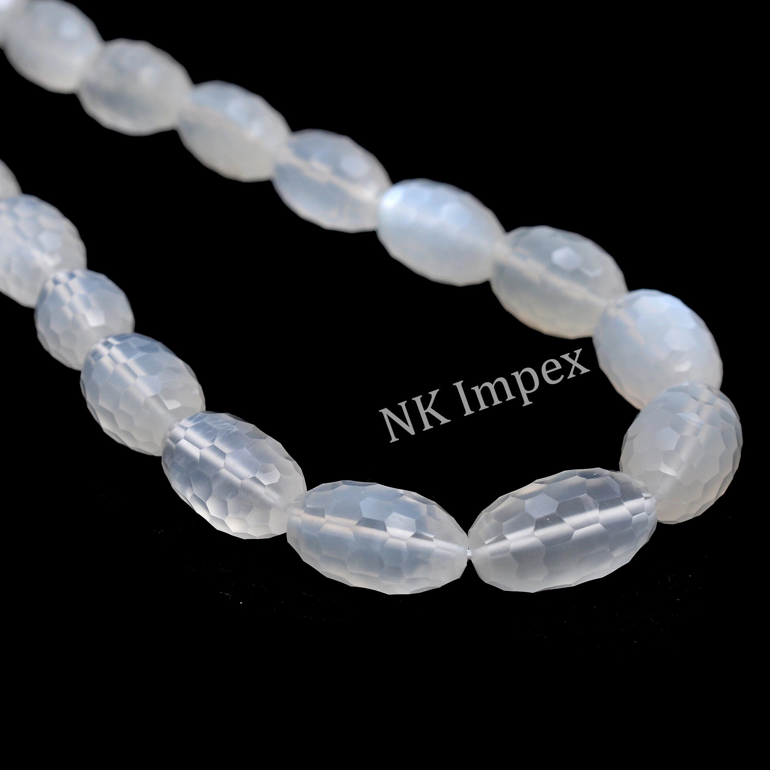 White Moonstone Faceted Barrel Beads, Moonstone Barrel Beads, White Moonstone Barrel, Moonstone Jewelry Making Gemstone Bead,16 Inch,SKU1153