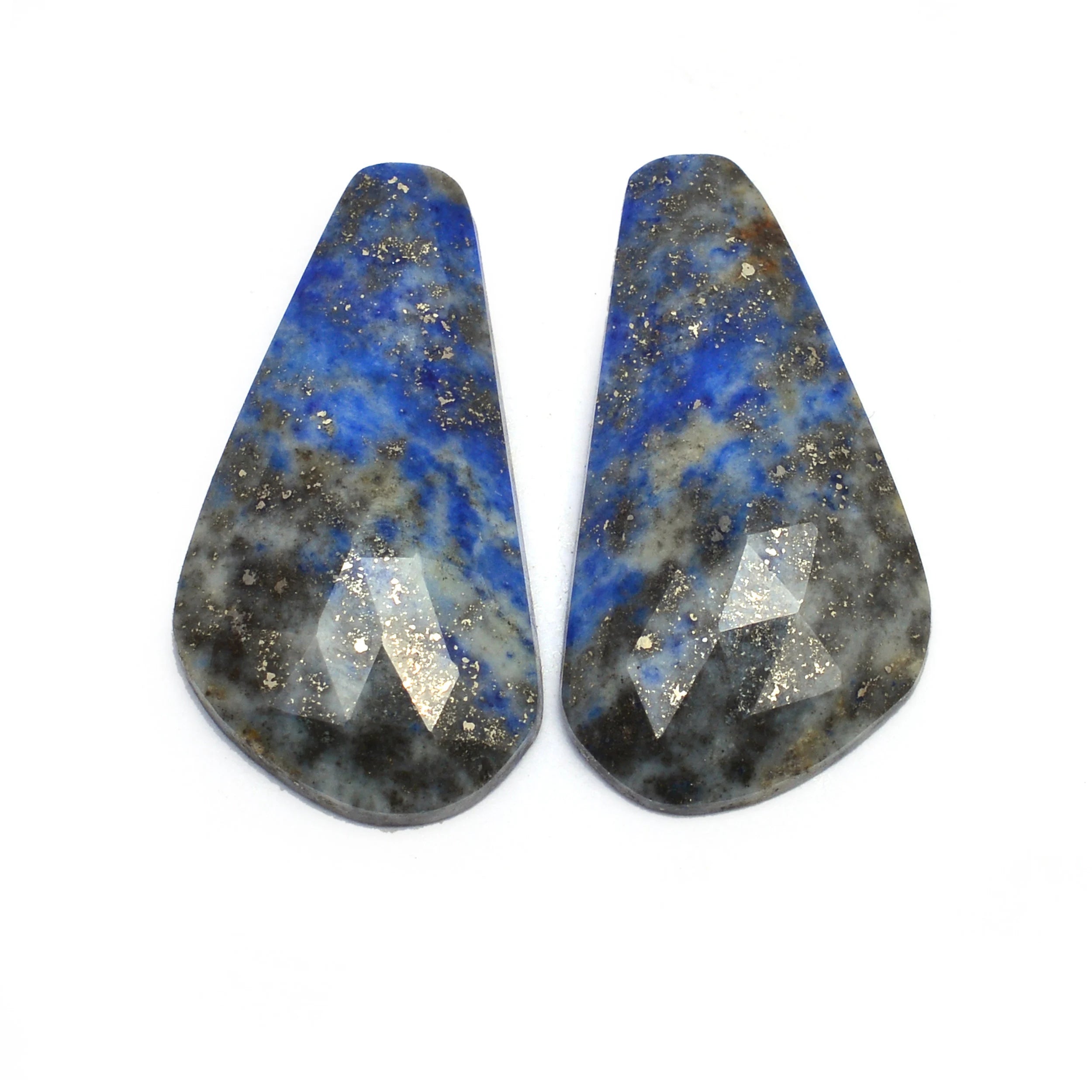Lapis Lazuli Organic Rosecut Loose Gemstone, 14x26 mm, Lapis Lazuli Rosecut, Lapis Handmade Jewelry Making Gemstone Cut SKU No. 1177