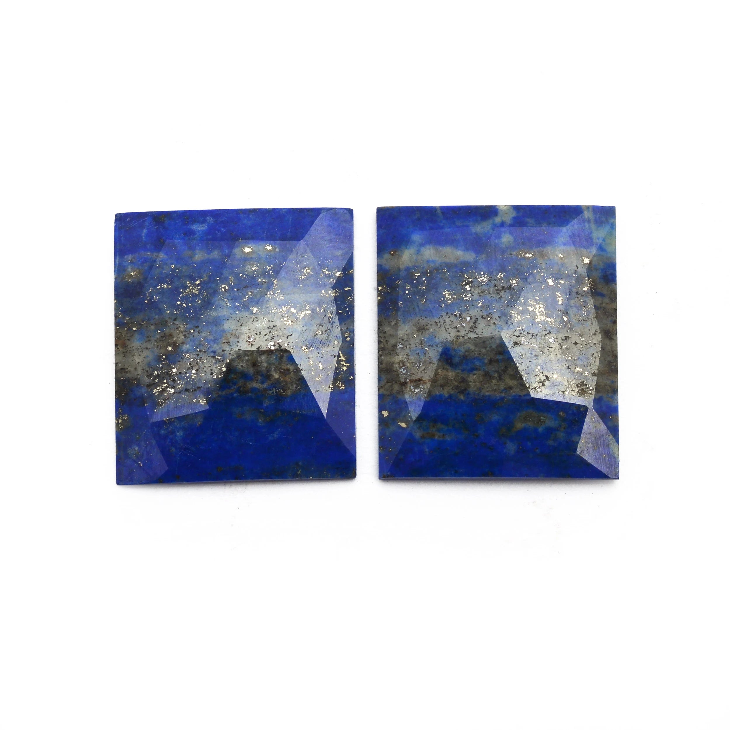 Lapis Lazuli Rectangle Rosecut Loose Gemstone, 20.3x23.5 mm, Lapis Lazuli Organic Rosecut, Lapis Jewelry Making Gemstone Cut, SKU No. 1171