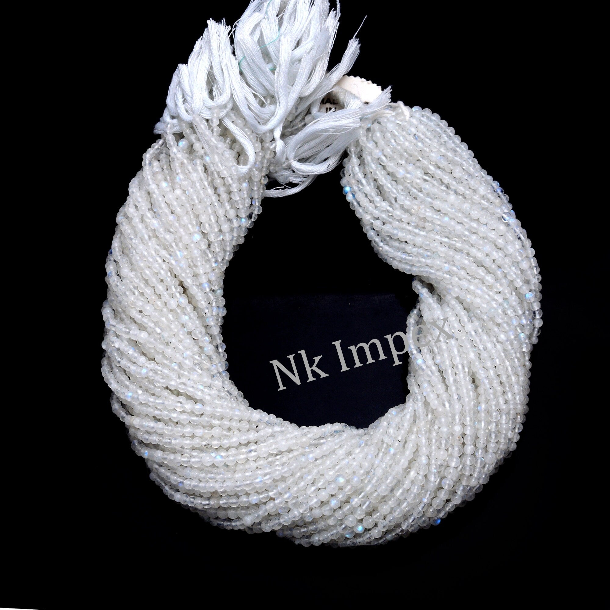 Rainbow Moonstone Smooth Round Beads, 2.5 mm Natural Beads, Moonstone Jewelry Making Beads, (SKU1302)