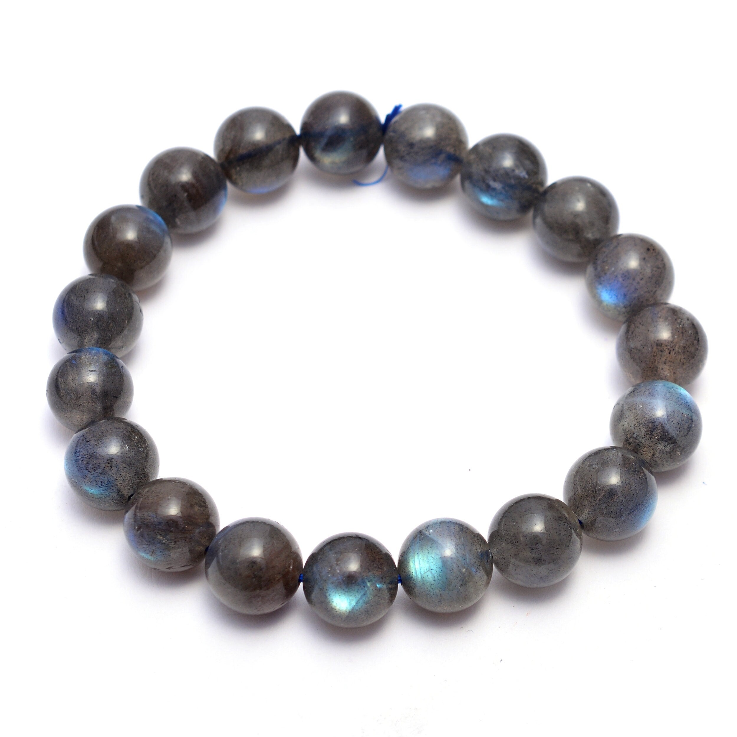 Labradorite Beads Bracelet, Blue Flash Gemstone, Labradorite Bracelet For Women, Beaded Bracelet Easy Adjustable, 7" Bracelet (SKU1252)