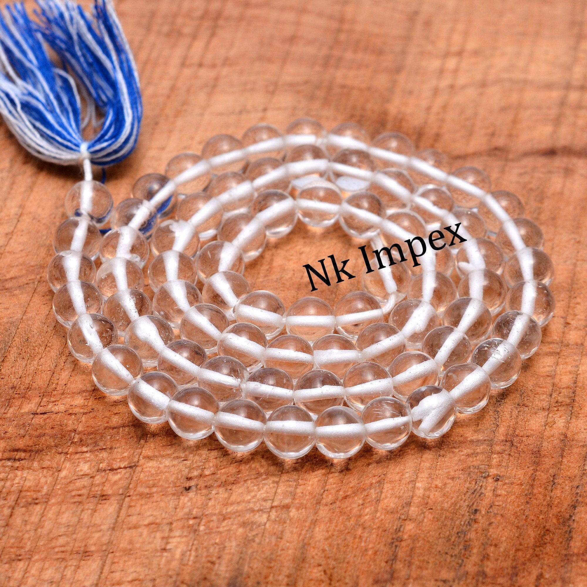 White Crystal Quartz Smooth Round Balls Beads, Crystal Quartz Round, Crystal Quartz Jewelry Making Gemstone Round Balls, 14 Inches, SKU 1292