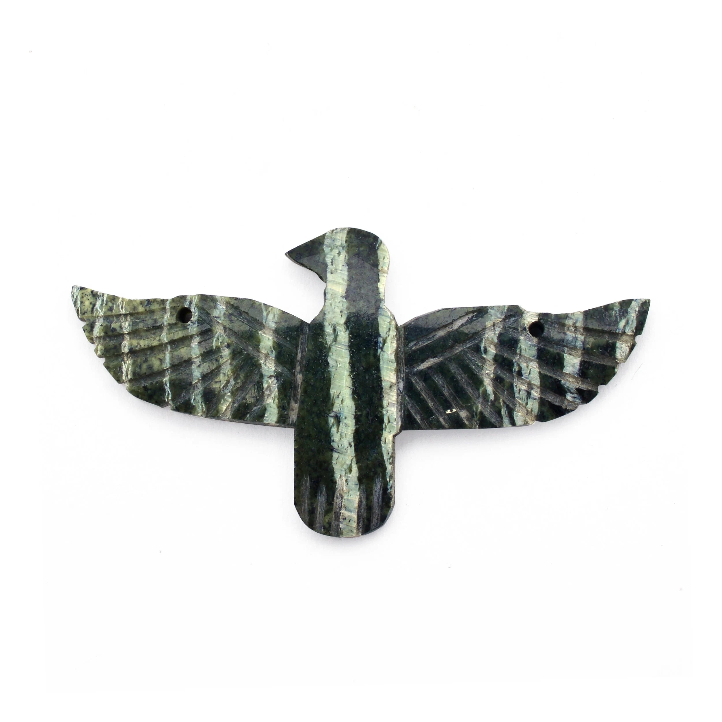 Zebra Style Natural Jasper Eagle Pendant, Handmade Fancy Carving Gemstone Pendant (SKU1323)