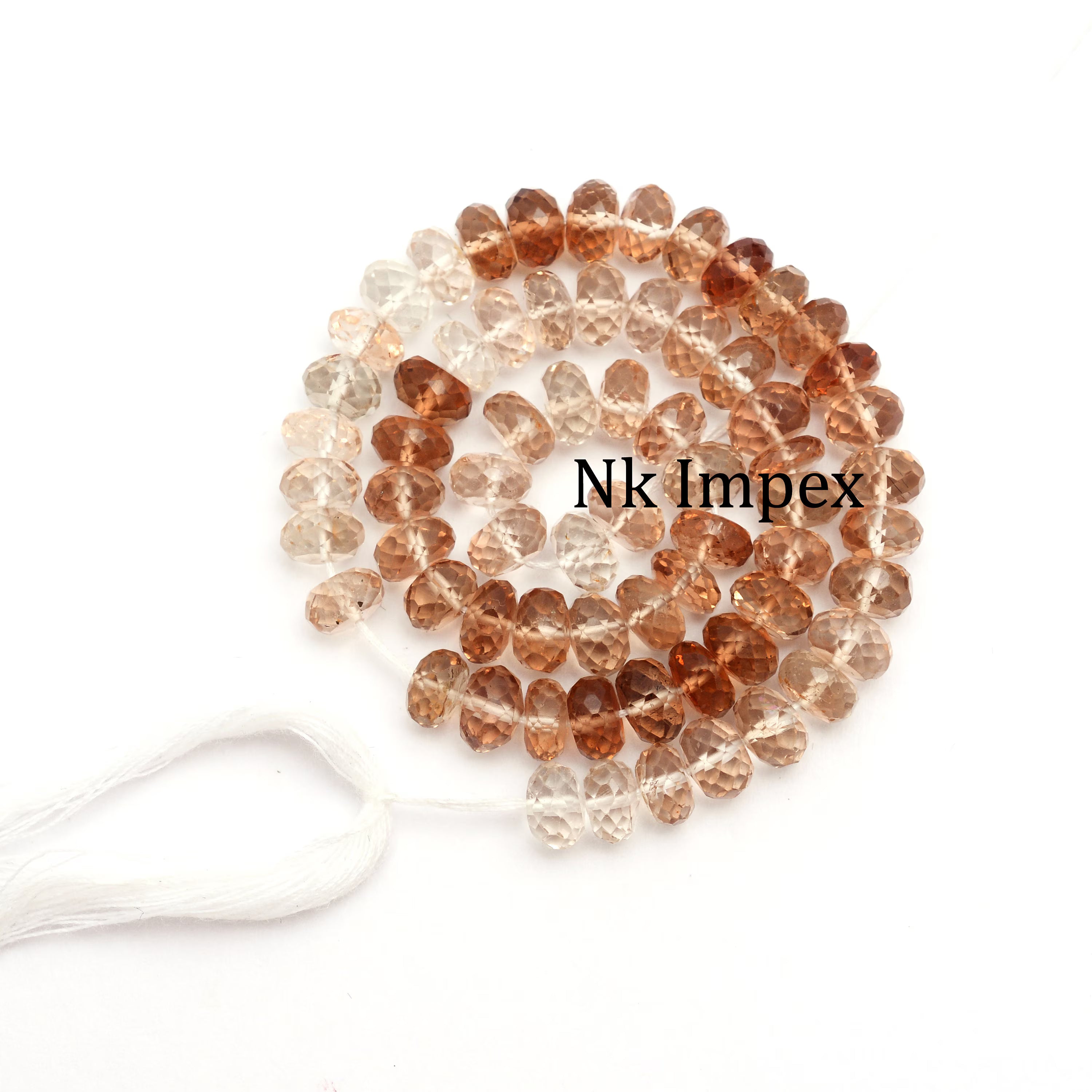 Brown Topaz Faceted Shaded Rondelle Beads, Brown Topaz Beads, Topaz Shaded Beads, Brown Topaz Jewelry Making Gemstone Beads, SKU 1347