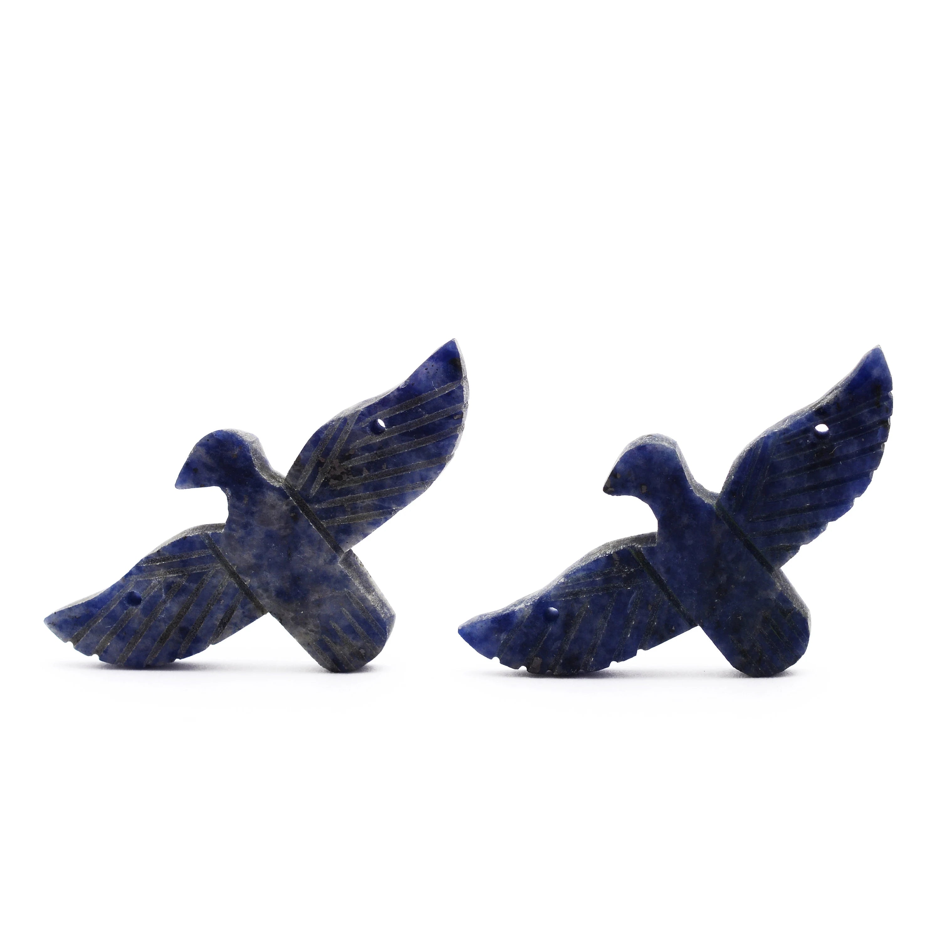Gemstone Eagle Pendant Necklace, Sodalite Gemstone Carving Eagle Pendant, Eagle Pendant, Natural Sodalite Gemstone Fancy Pendant (SKU1334)