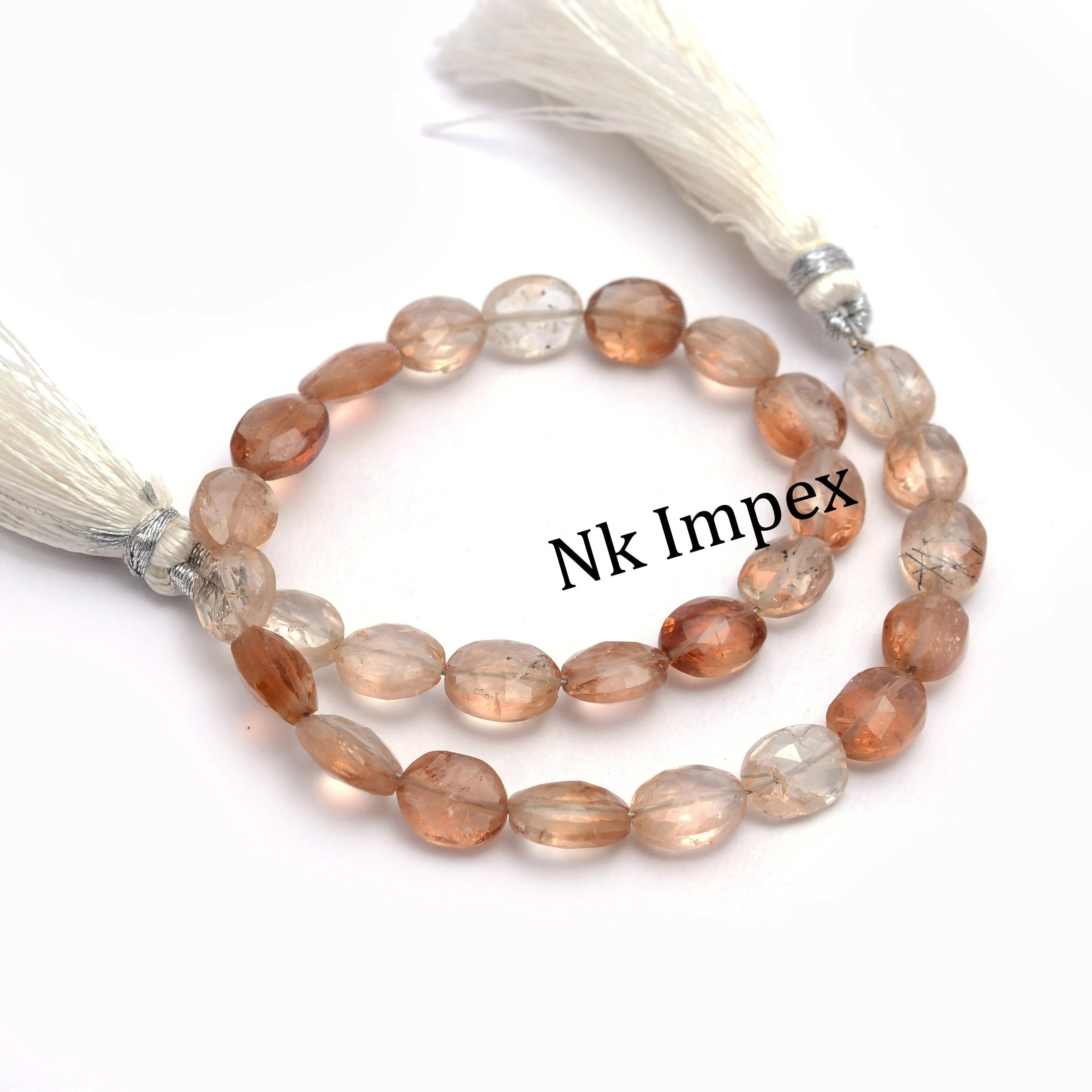 Brown Topaz Faceted Oval Beads, Jewellery Making Gemstone Bead, 10 Inch Strand, SKU1396