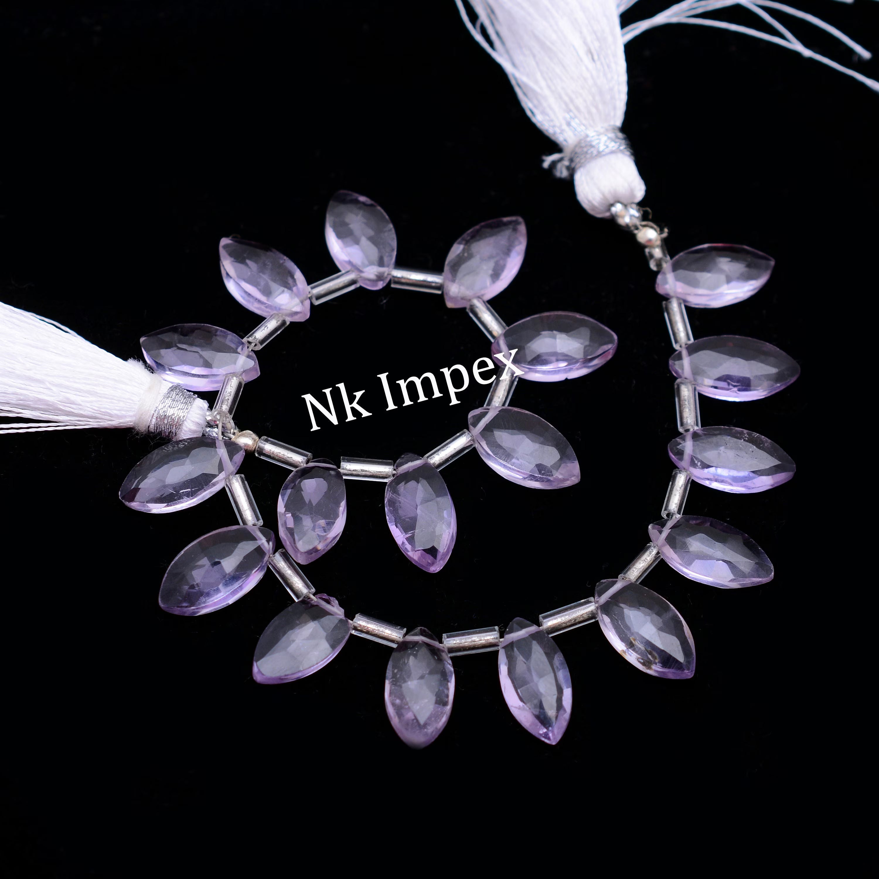 Pink Amethyst Faceted Marquise Shape Beads, 6x12 To 7x14 mm Size Stone, SKU1373