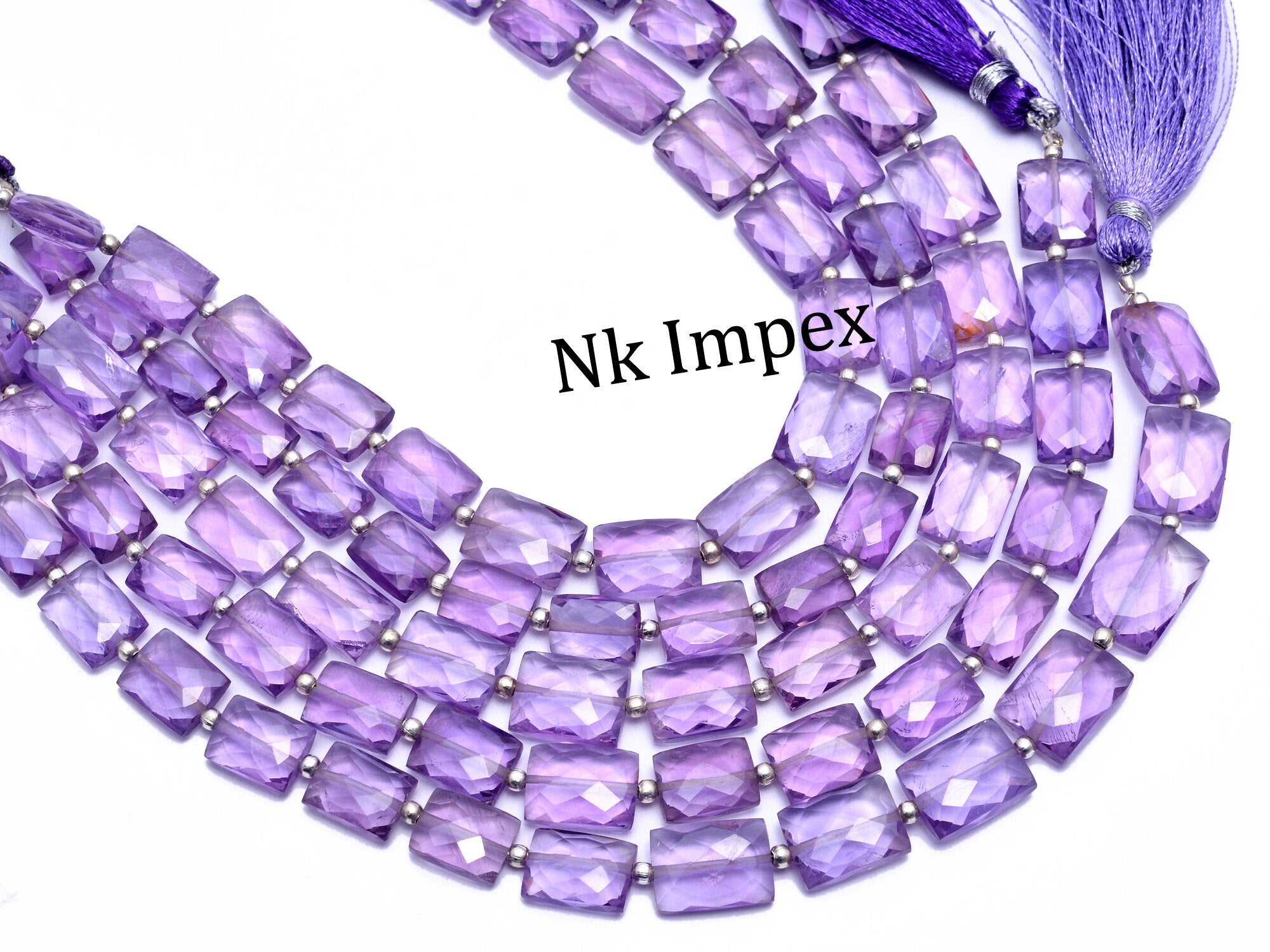 Amethyst Faceted Rectangle Beads, 6x8 mm To 10x13.5 mm, Amethyst Rectangle Beads, Amethyst Jewelry Making Gemstone Beads, SKU1055