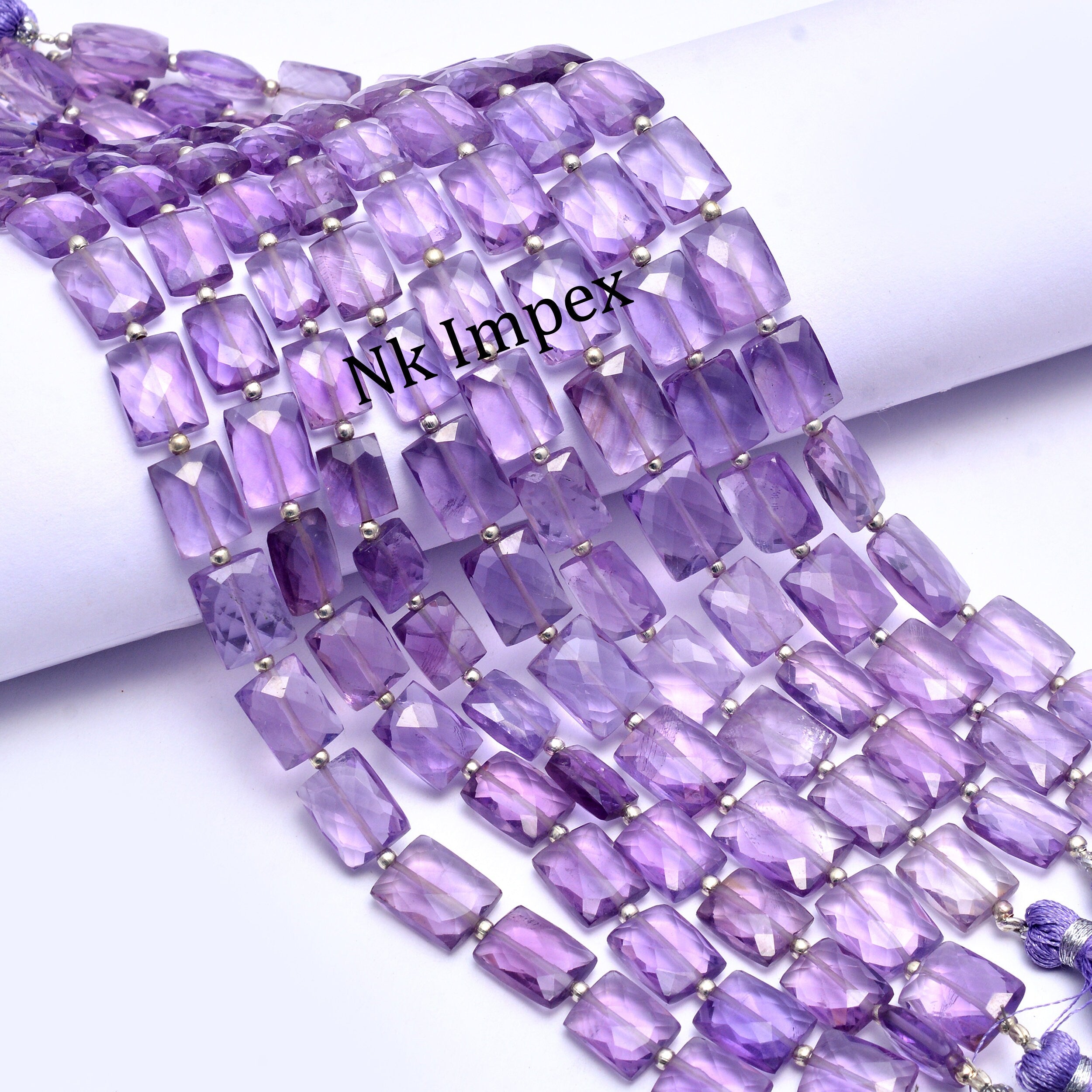 Amethyst Faceted Rectangle Beads, 6x8 mm To 10x13.5 mm, Amethyst Rectangle Beads, Amethyst Jewelry Making Gemstone Beads, SKU1055