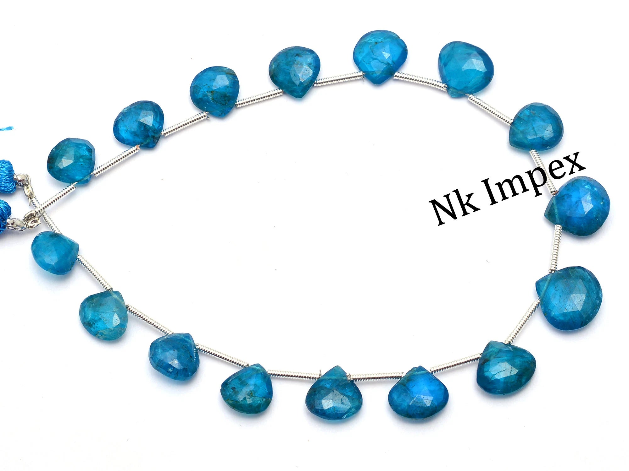 Neon Apatite Faceted Heart Shape Beads, 6 mm To 8 mm, Neon Apatite Heart, Apatite Handmade Jewelry Making Gemstone Beads, 8-9 Inch, SKU1074