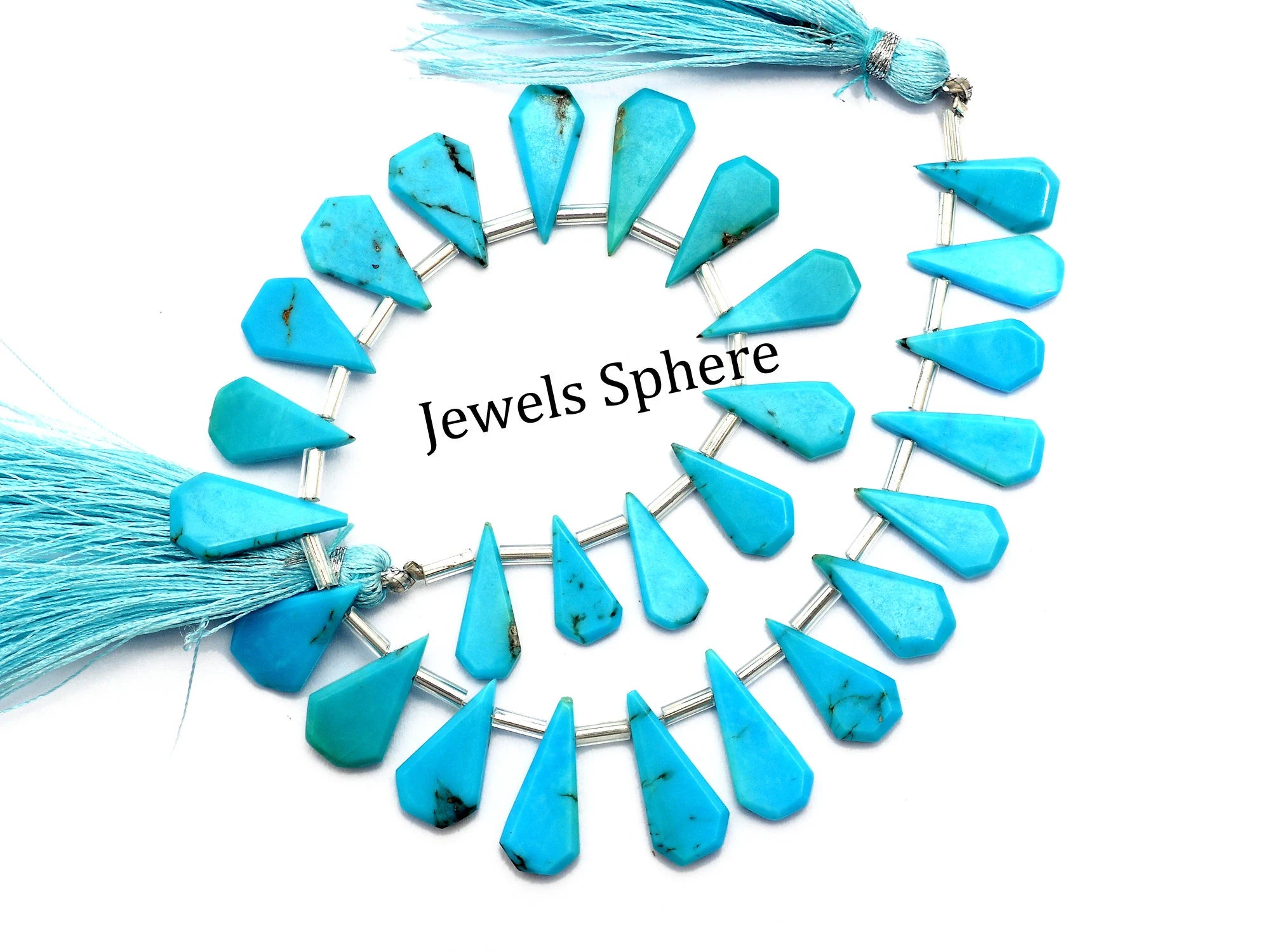 Natural Turquoise Flat Pear Faceted Beads, Turquoise Beads, SKU942