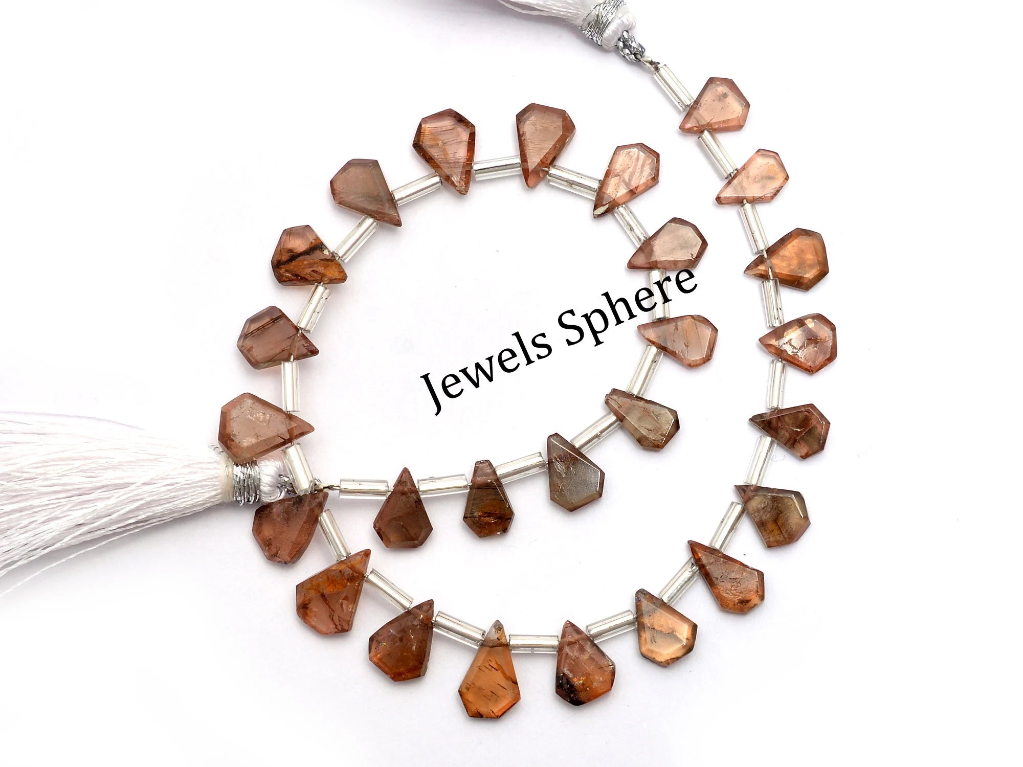 Andalusite Five Corner Faceted Pear Beads, 5x6.5 mm To 8x14 mm, SKU947