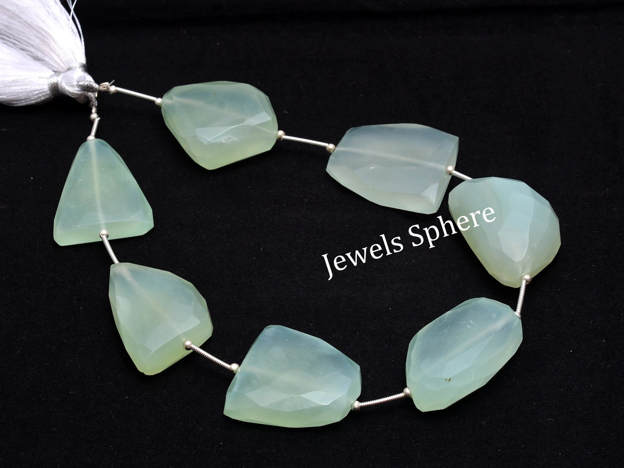 Natural Green Chalcedony Faceted Fancy Shape Nuggets Briolettes, SKU994