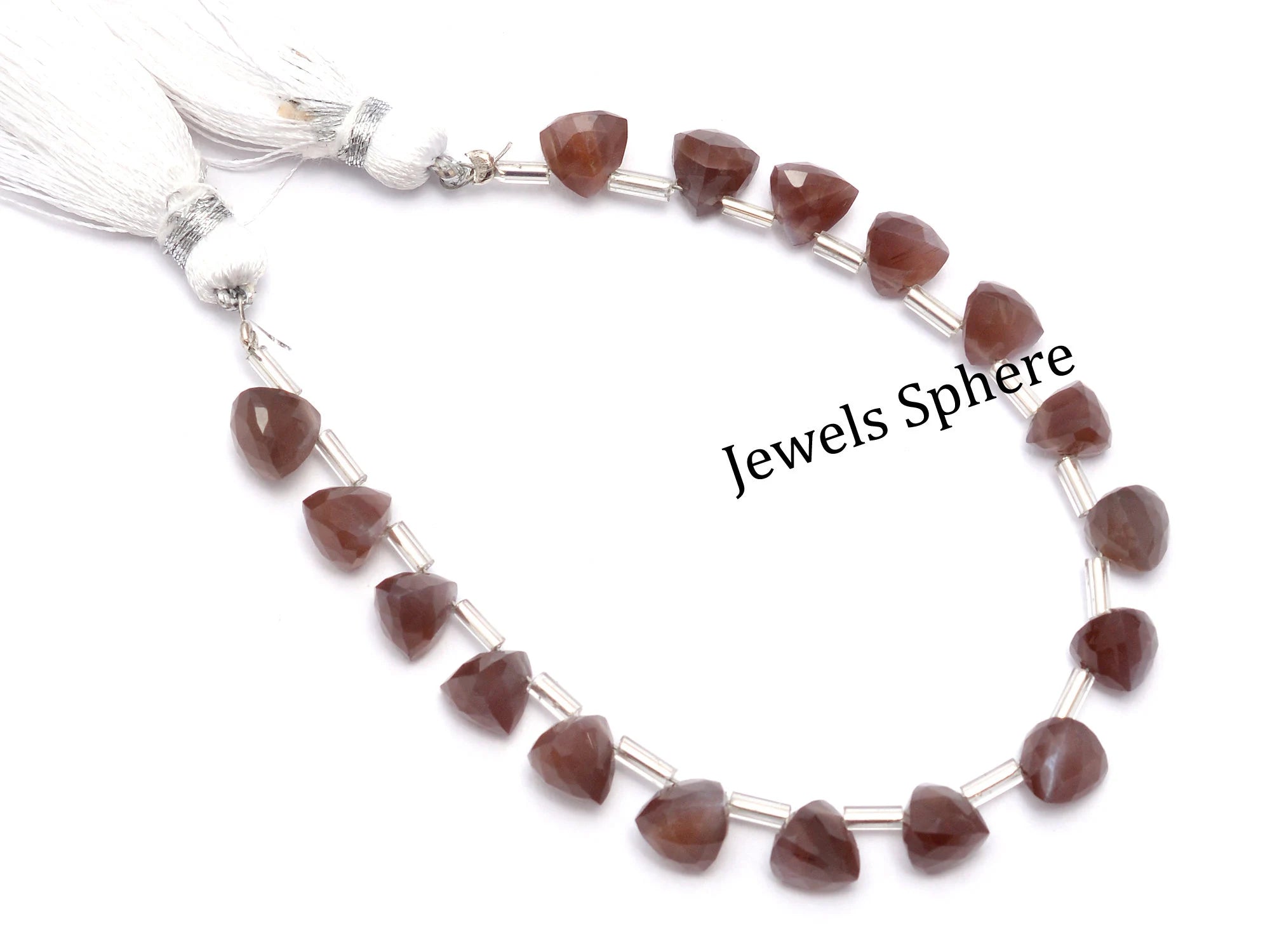 AAA Quality Chocolate Moonstone Faceted Triangle Shape Briolettes, SKU902