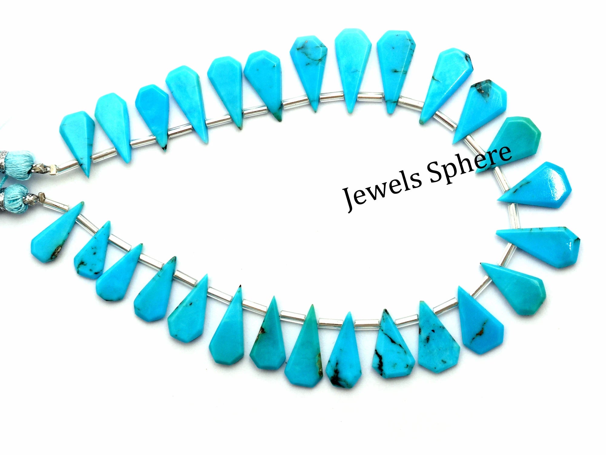 Natural Turquoise Flat Pear Faceted Beads, Turquoise Beads, SKU942