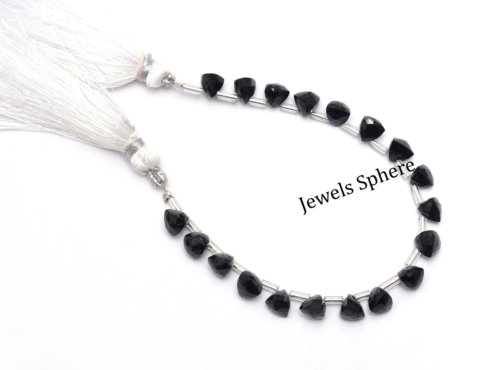 AAA Quality Black Onyx Faceted Triangle Shape Briolettes, SKU900