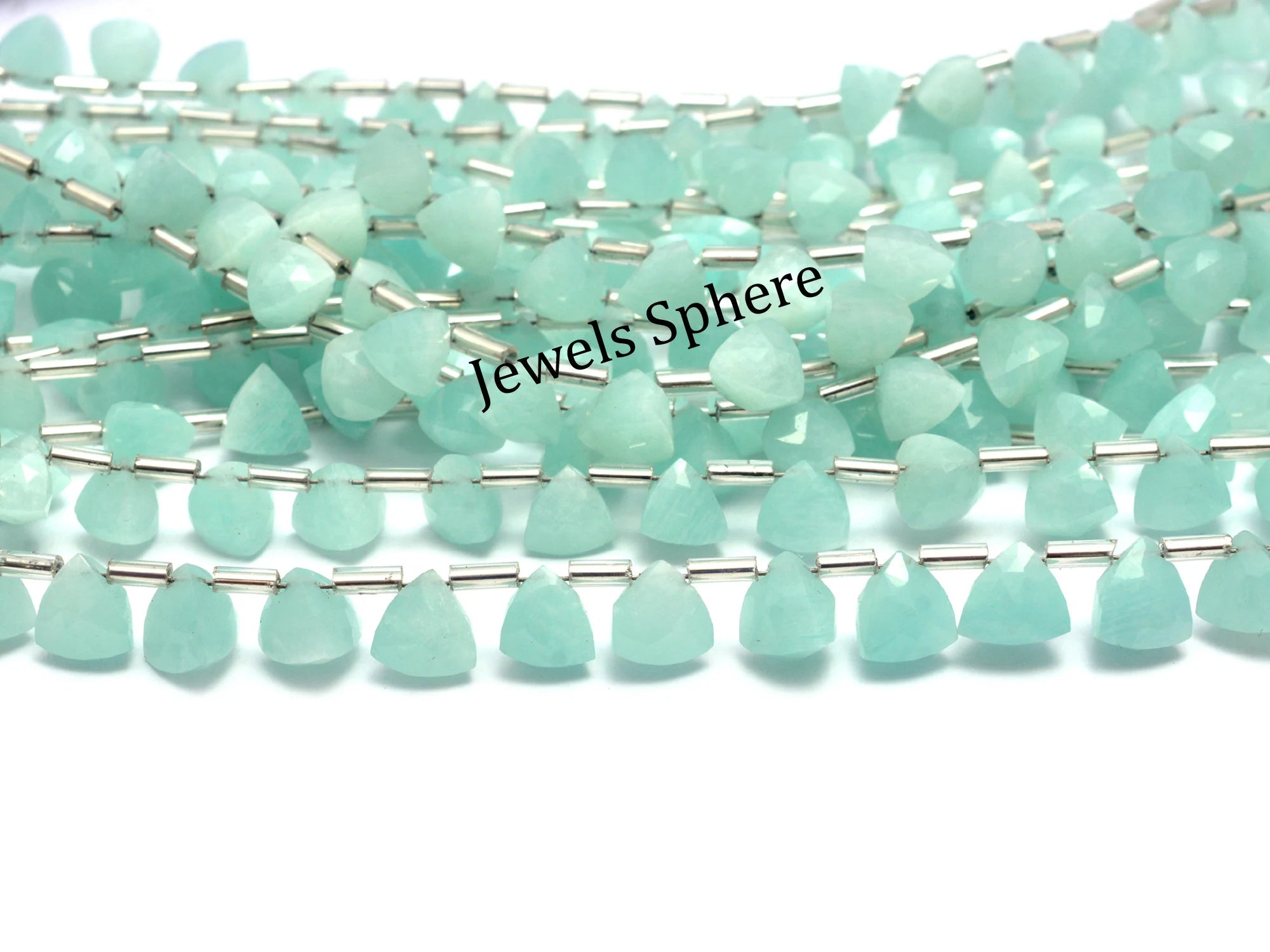 AAA Quality Aqua Amazonite Triangle Shape Briolettes, SKU907