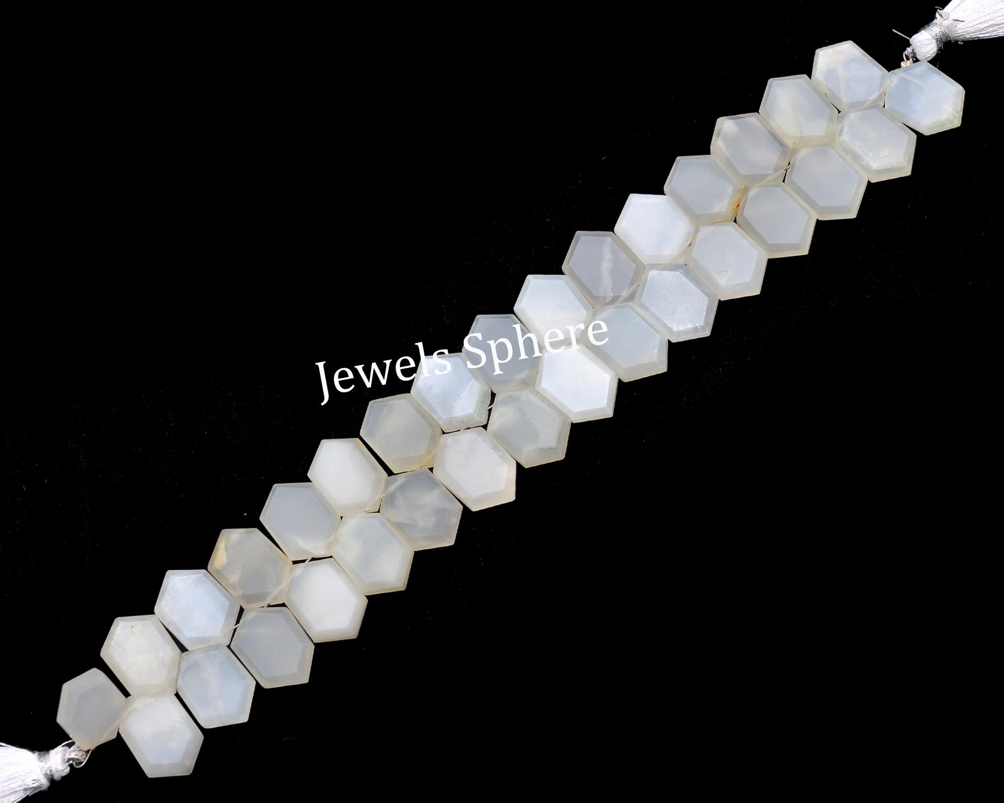 White Moonstone Faceted Six Corner Pear Fancy Shape, 11x17 To 12x18 mm, SKU780