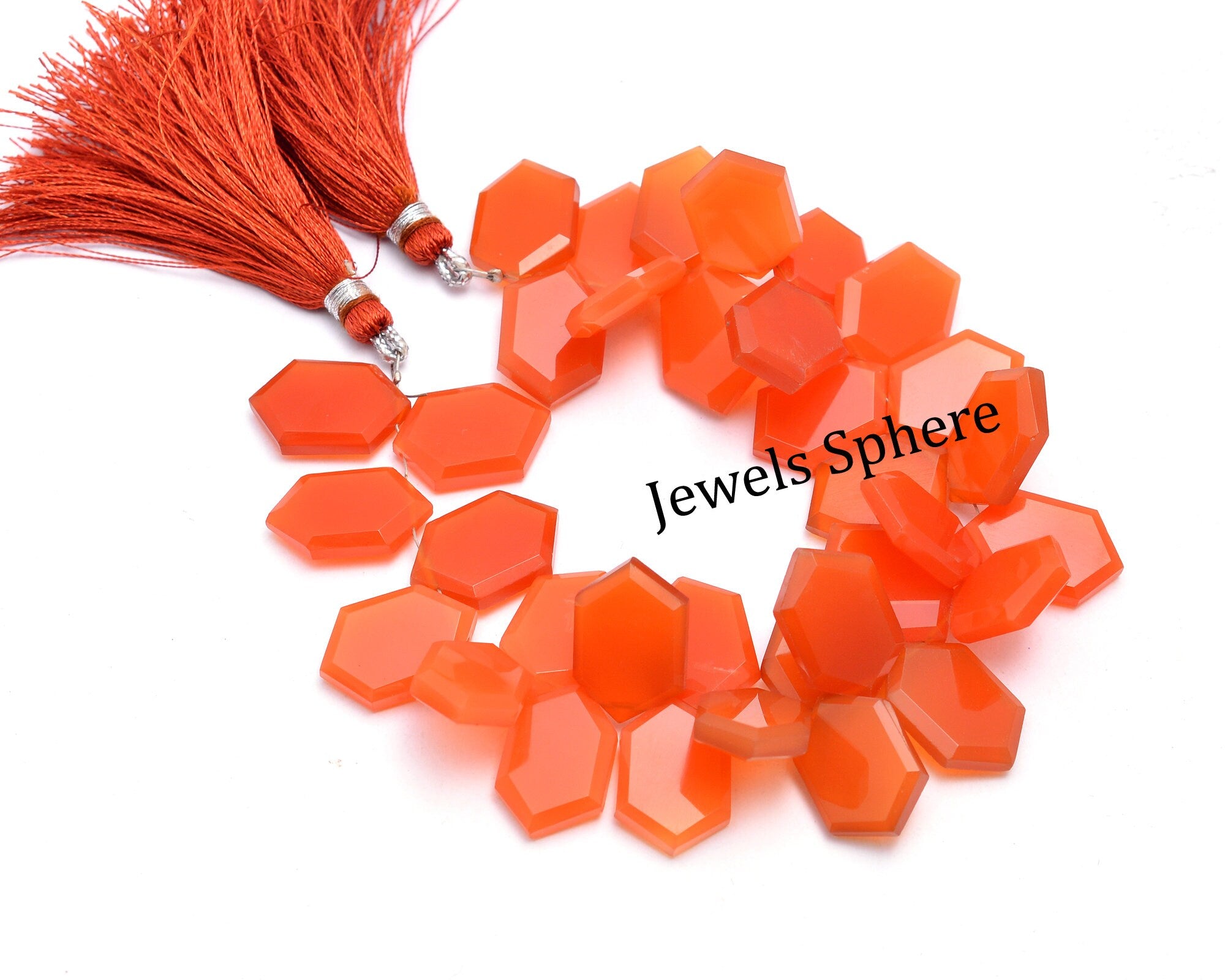 Natural Carnelian Faceted Six Corner Fancy Shape, 11x17 mm To 12x18 mm, SKU777