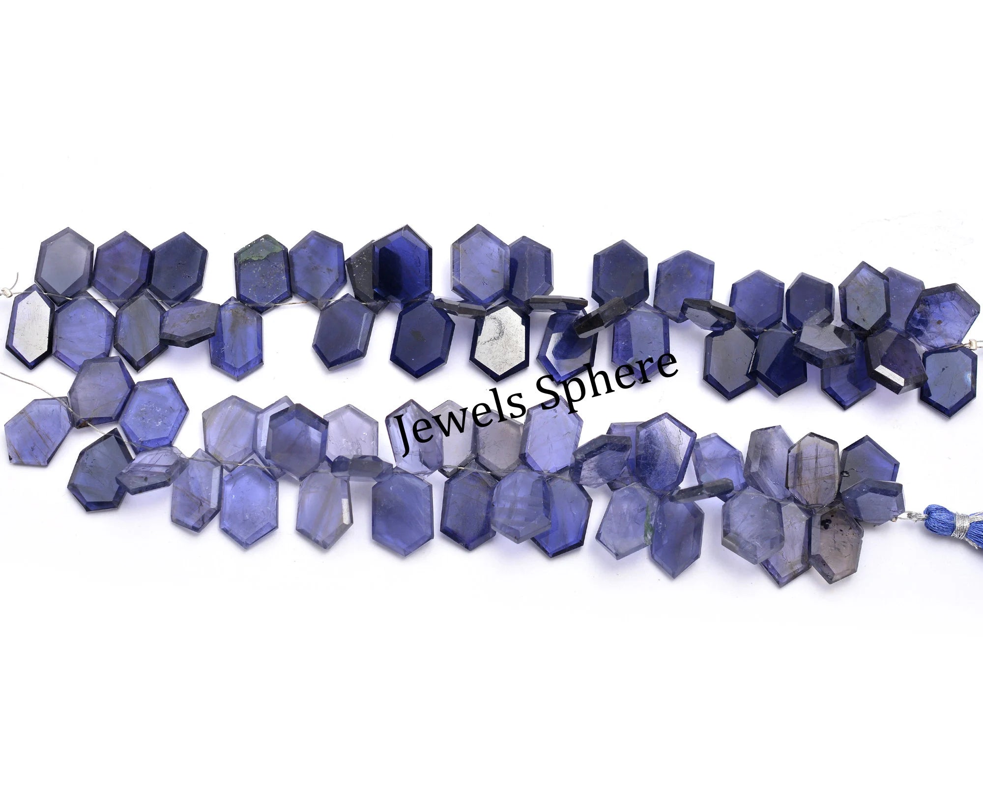 Natural Iolite Faceted Six Corner Pear Fancy Shape, 10x16 mm To 13x19 mm, SKU779