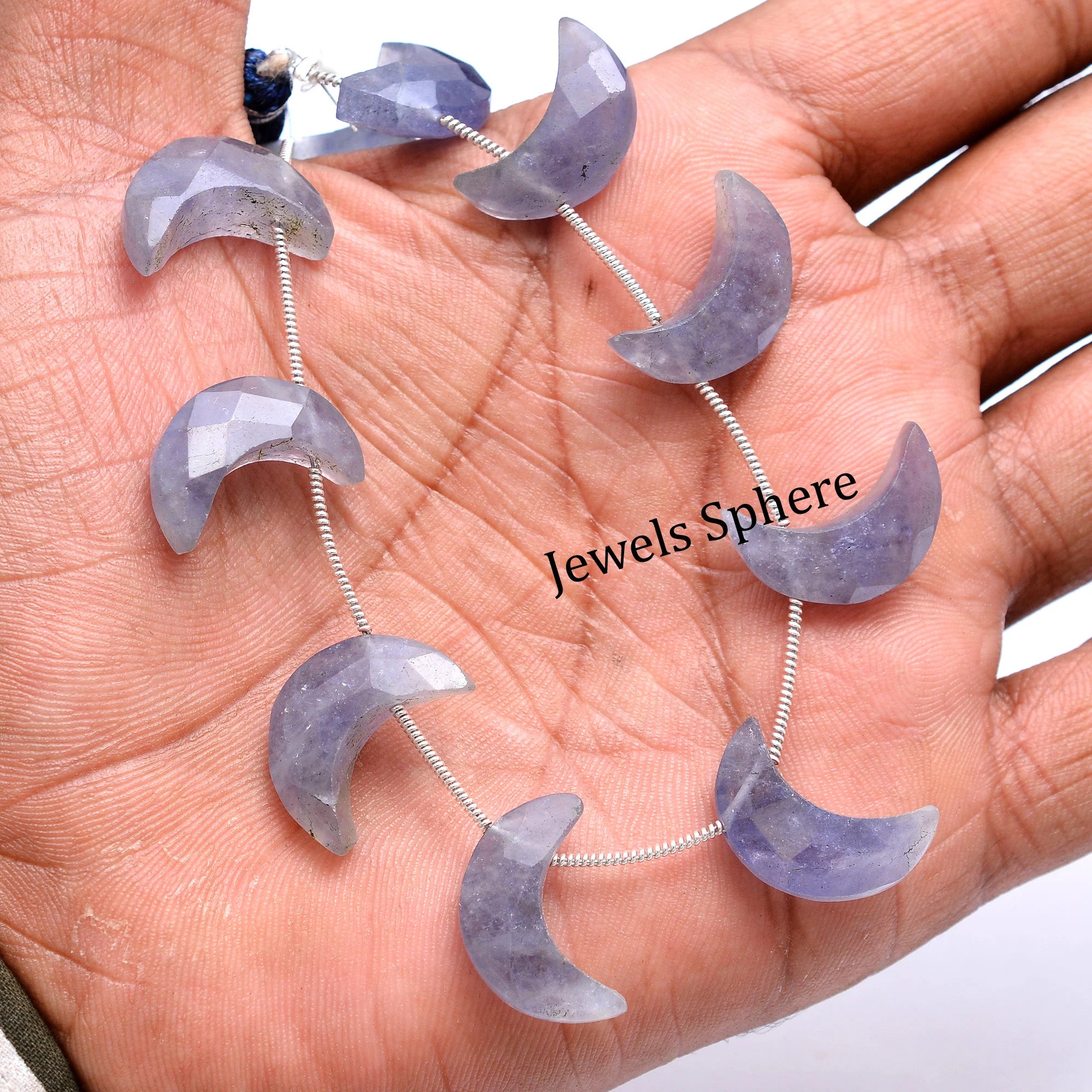 Iolite Faceted Crescent Moon Fancy Shape, 19 mm To 21 mm, SKU727